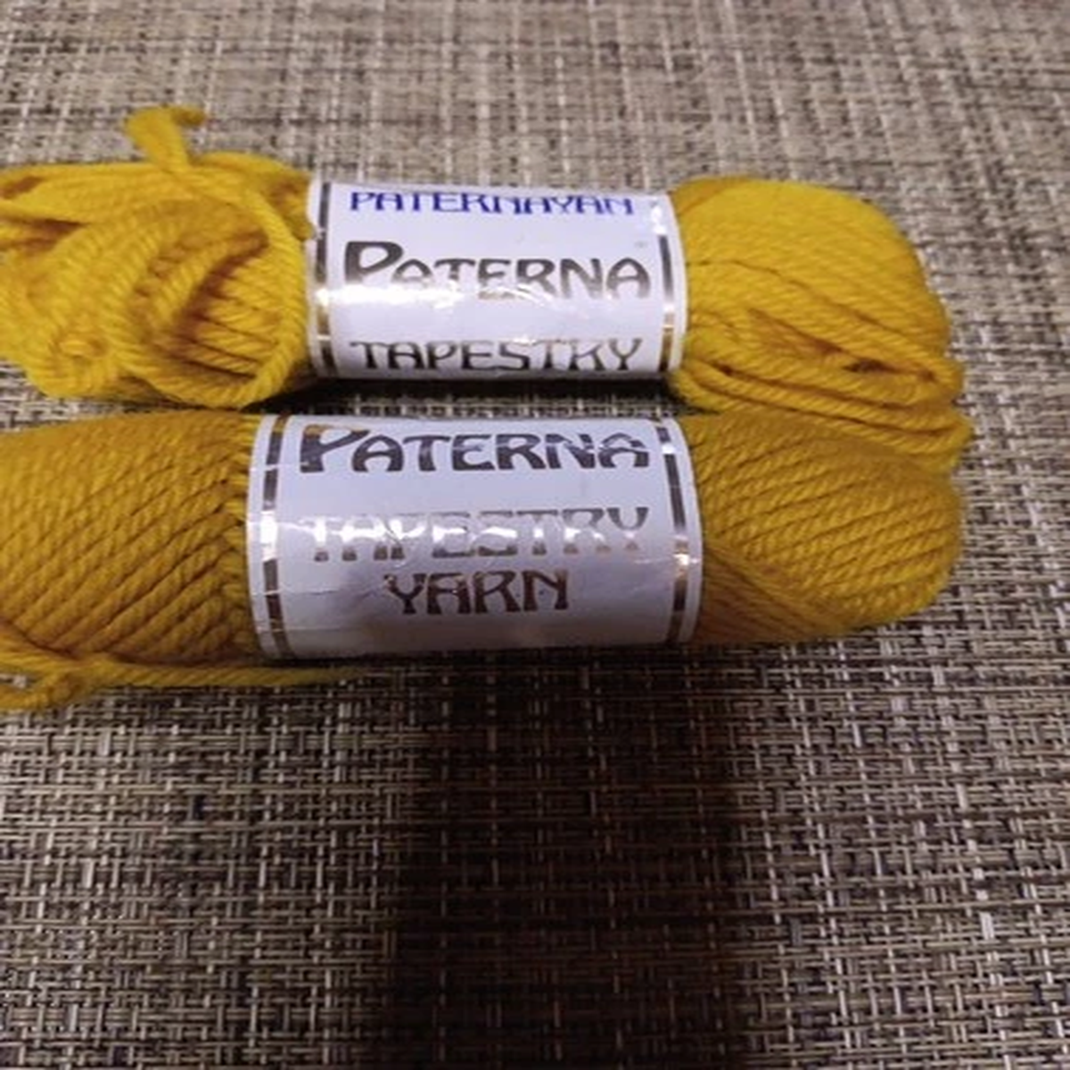 Lot of 6 Paternayan Wool Tapestry Yarn 30 Yds/Skein Color #421 Mustard Yellow