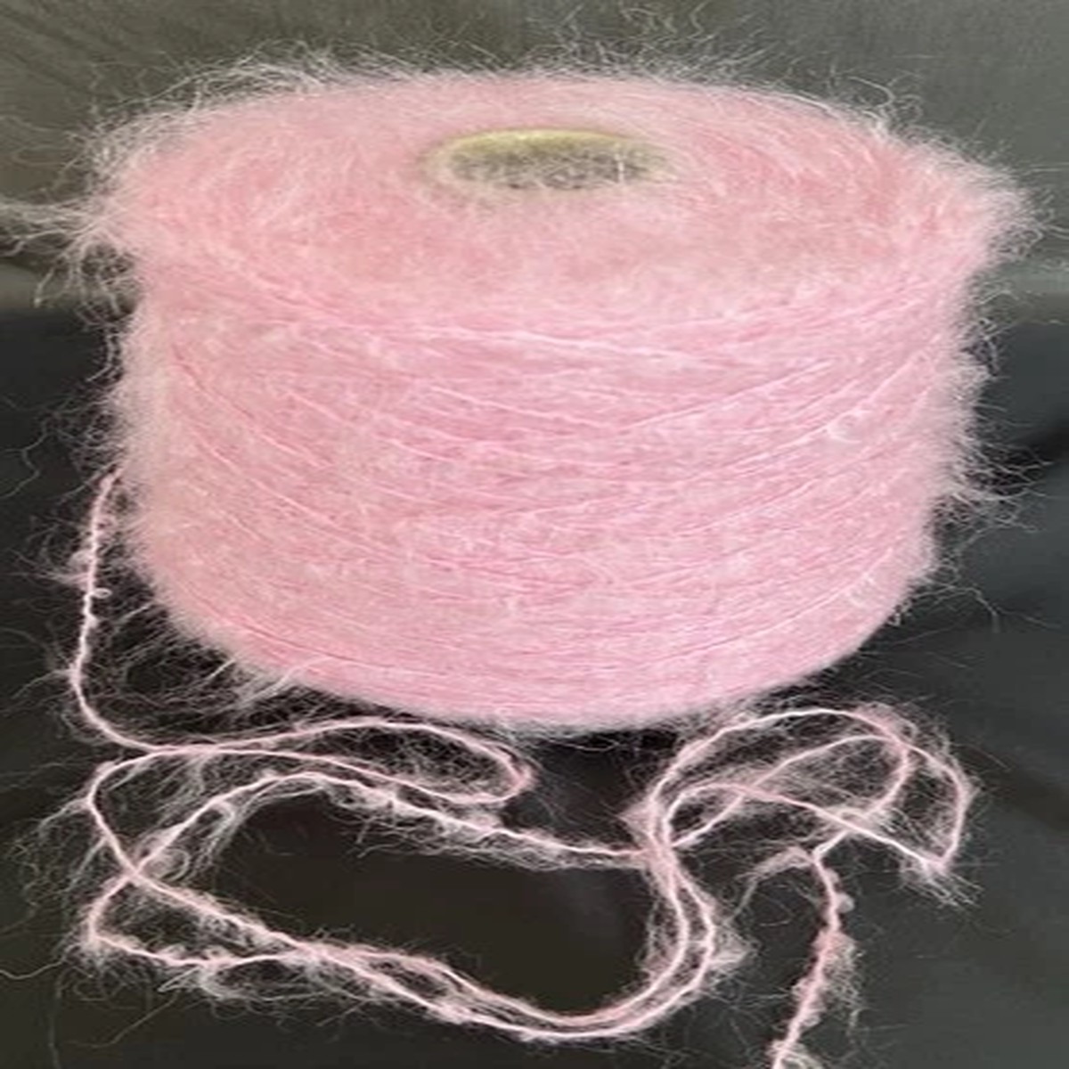 Mohair Large 500gm Cone of DK (2's Metric Count) Pale Pink Brushed Mohair