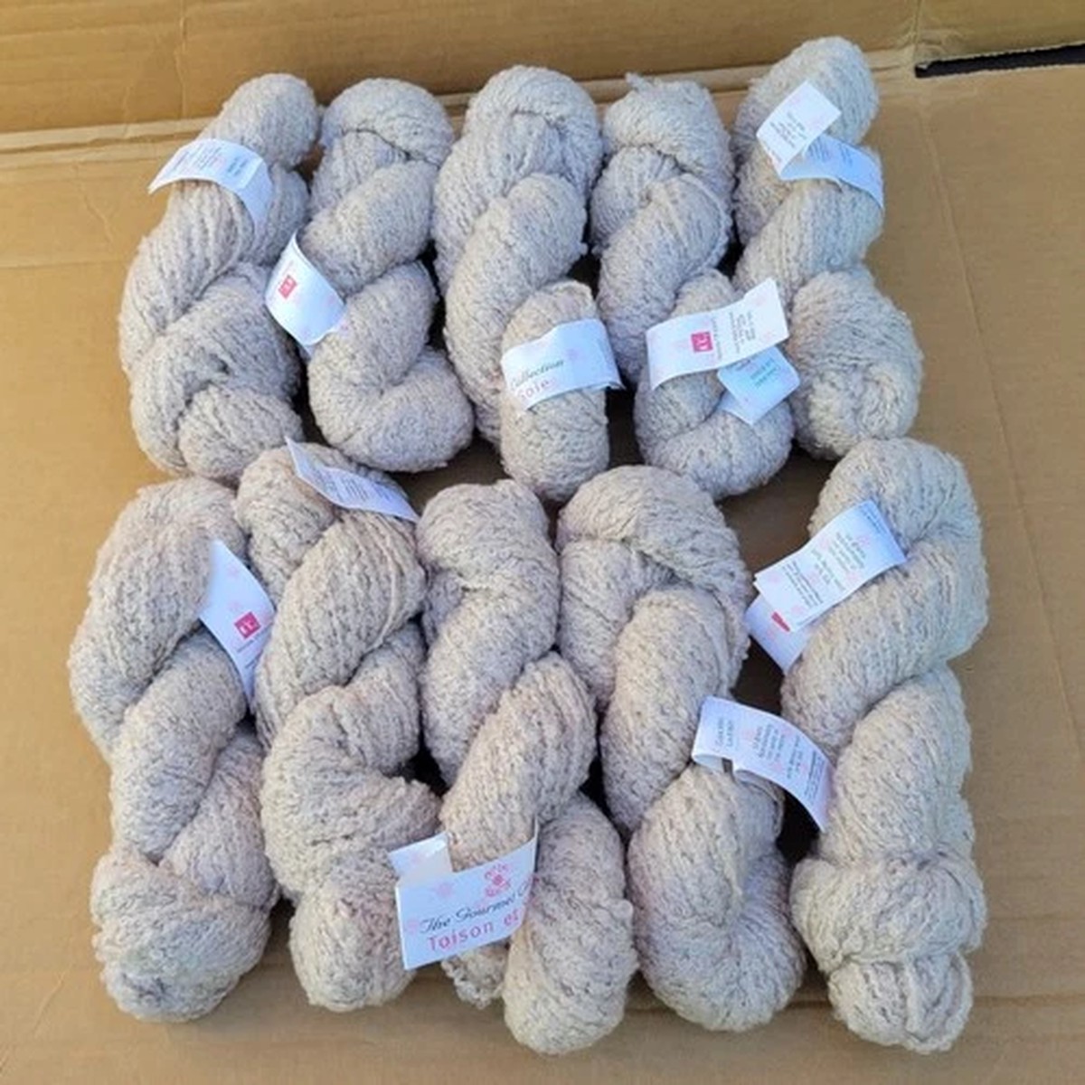 Knit One Crochet Two Toison et Soie x10 Natural 50g 110yd 90% Merino 10% Silk