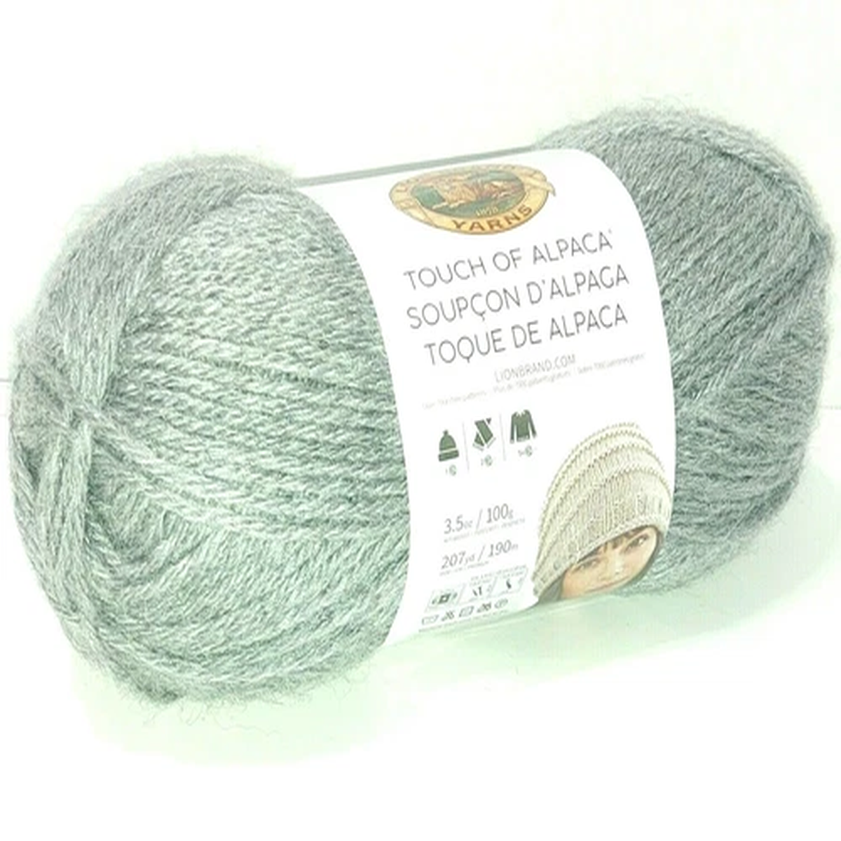 Lion Brand Touch Of Alpaca Yarn Oxford Grey 3.5 oz 207 yards new