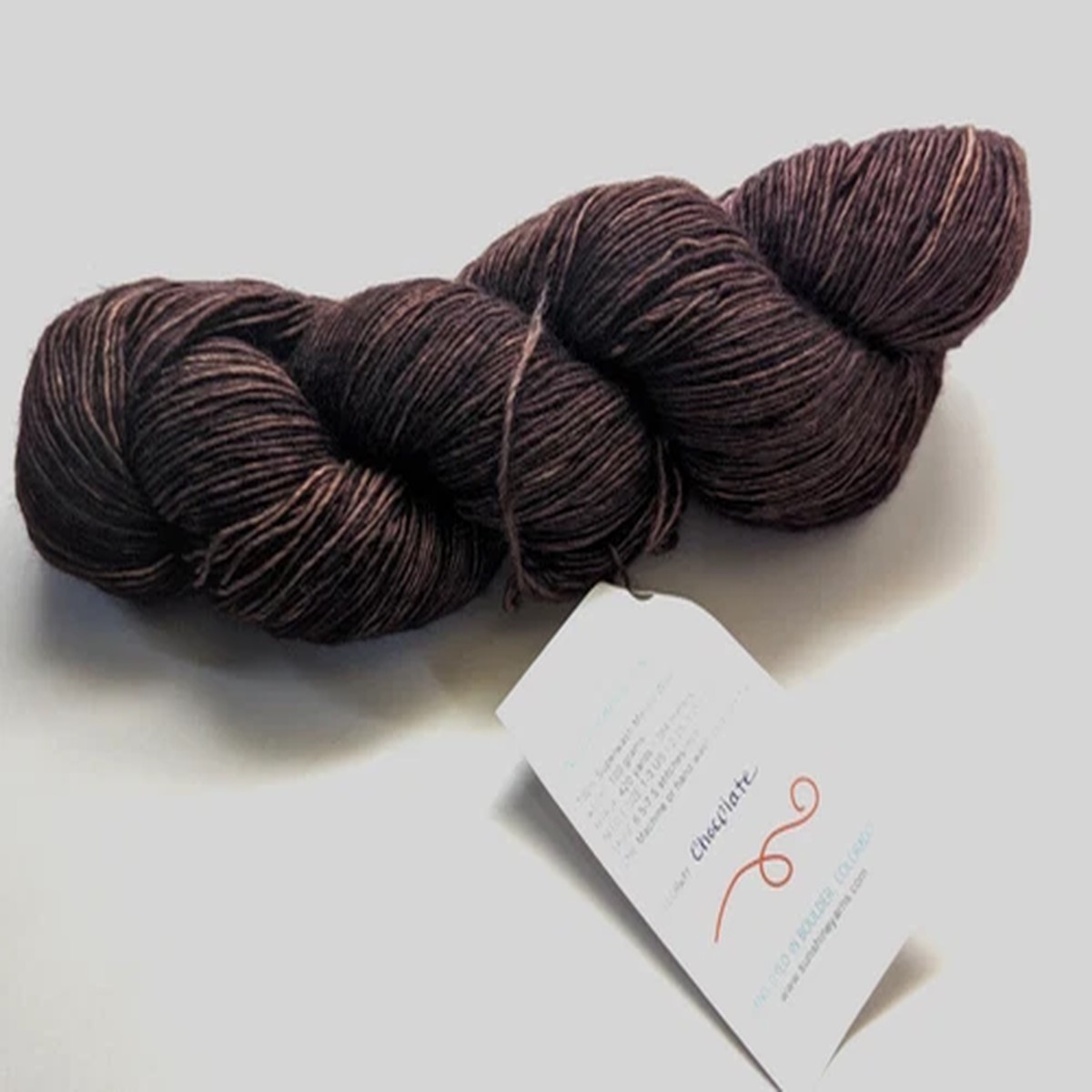 Sunshine Yarns Single Ply Merino Fine Superwash 420 yds/ 100gm Chocolate