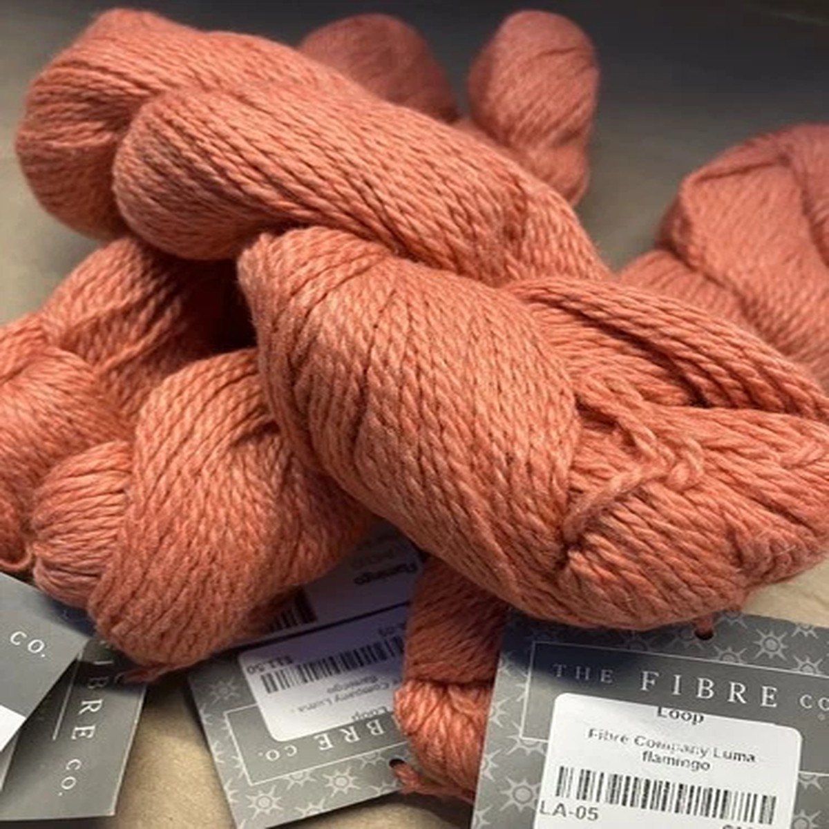 4 Skeins The Fibre Co Luma Dk Yarn 137 Yds Color Flamingo Cotton/linen/wool/silk