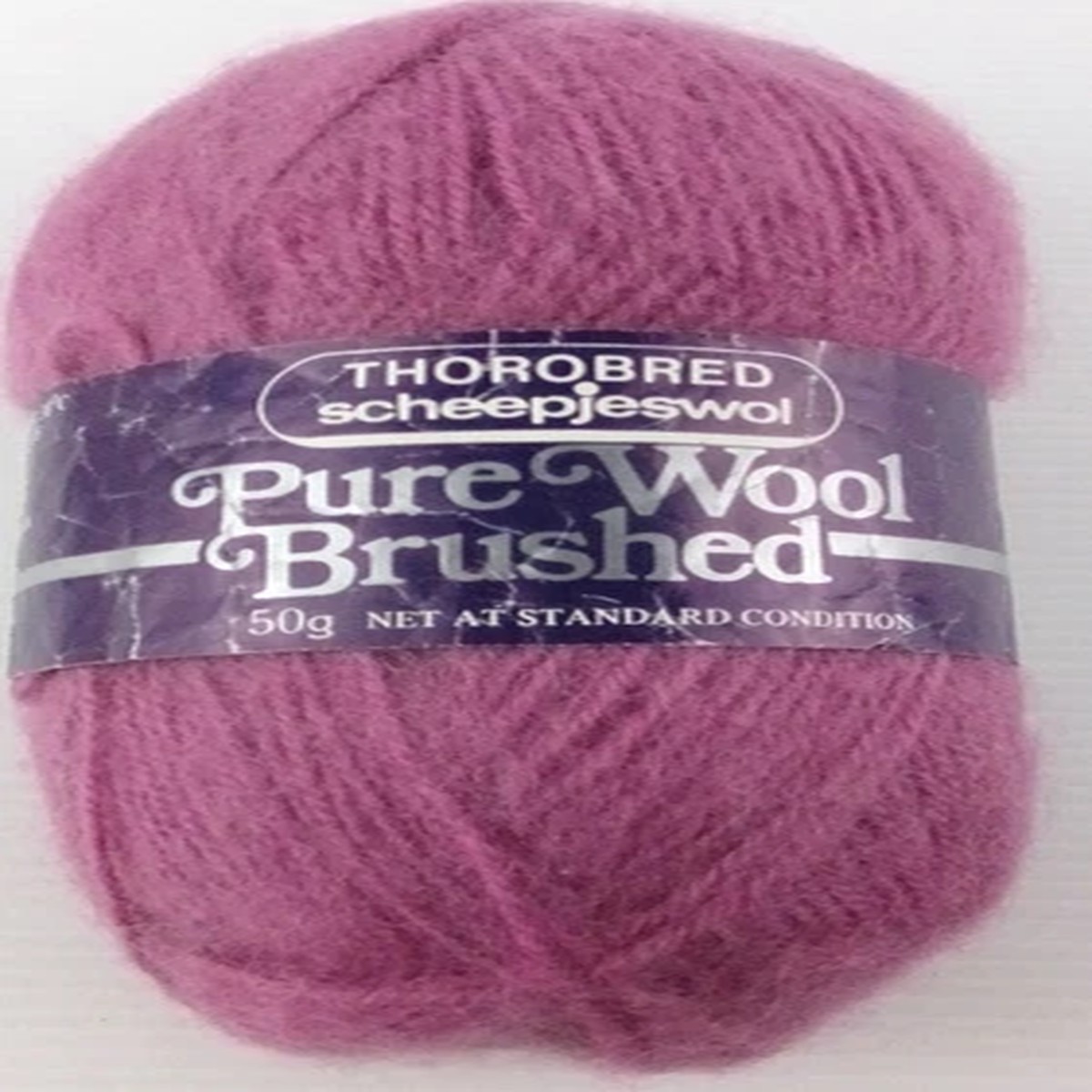 50g Vintage Thorobred Scheepjeswol Brushed Pure Wool in Dusky Mauve 508