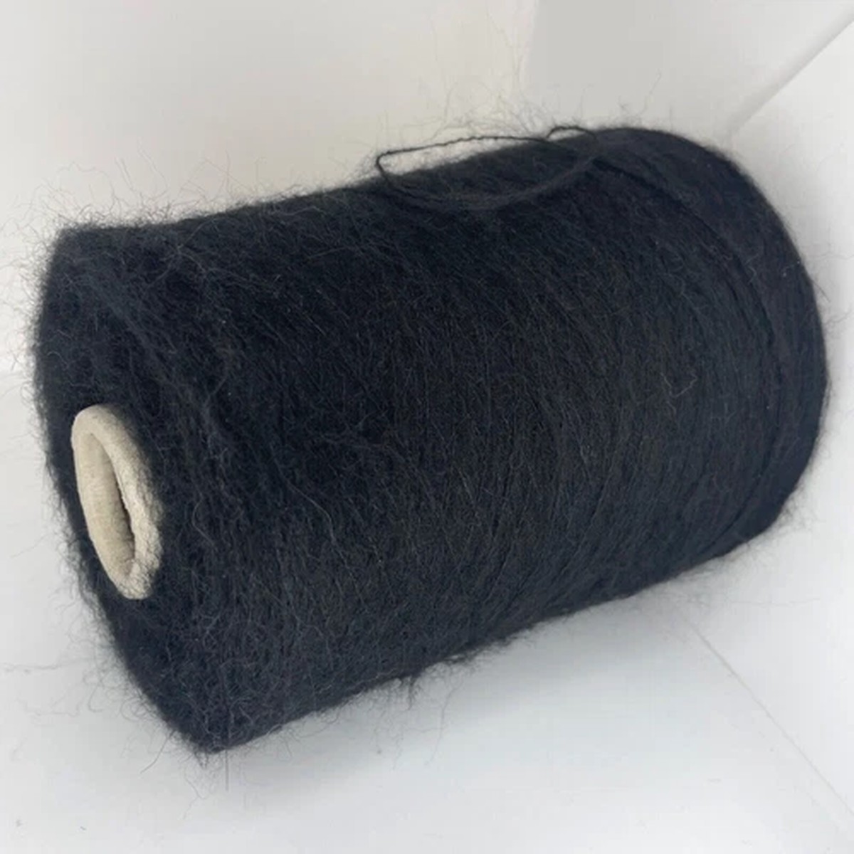 Black ALPACA WOOL LACE WEIGHT Yarn on Cone for Crafts Knitting *USA TARIFF FREE*