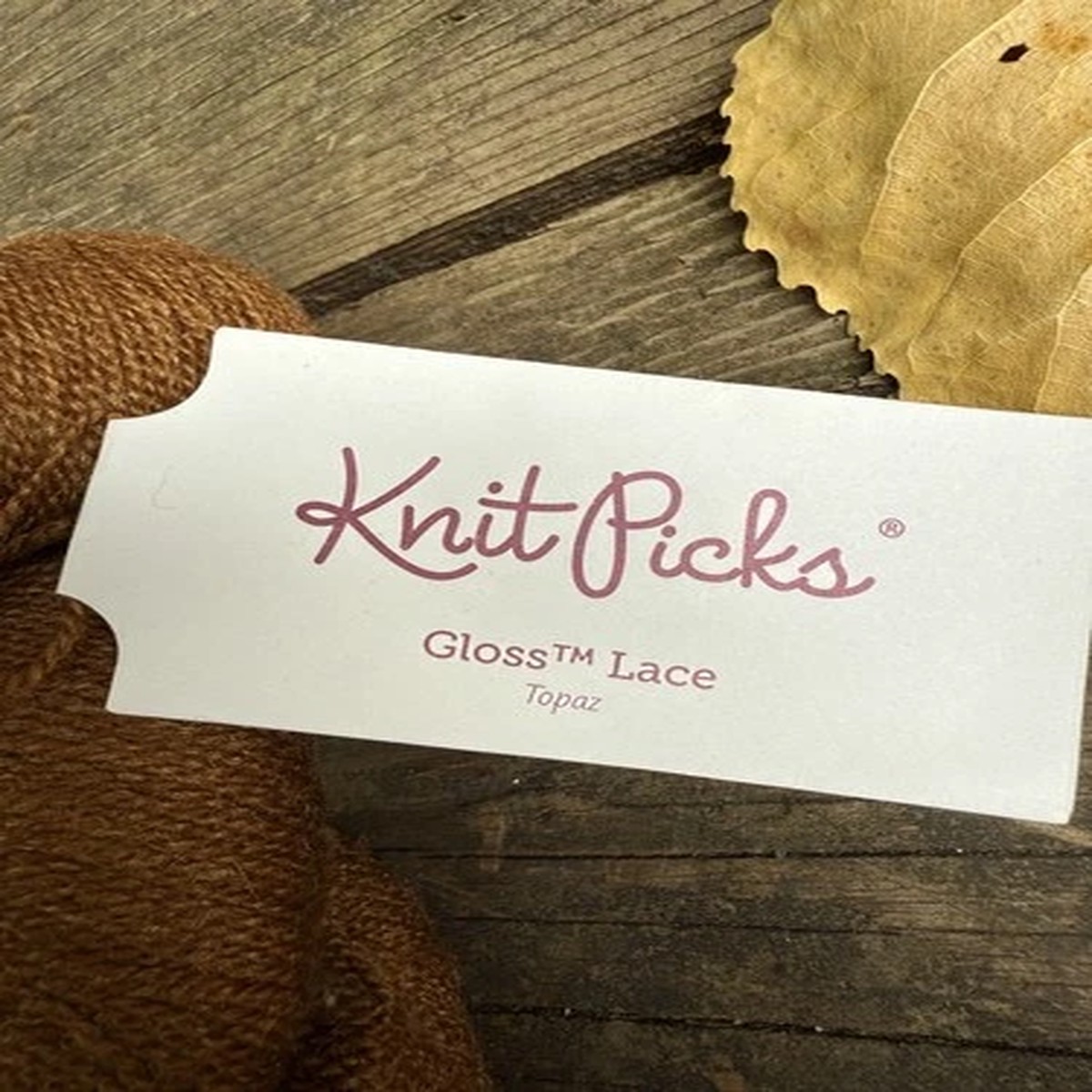 Knit Picks Gloss Lace Yarn 70% Merino 30% Silk TWO 50g/440yds in Topaz lot# 7097