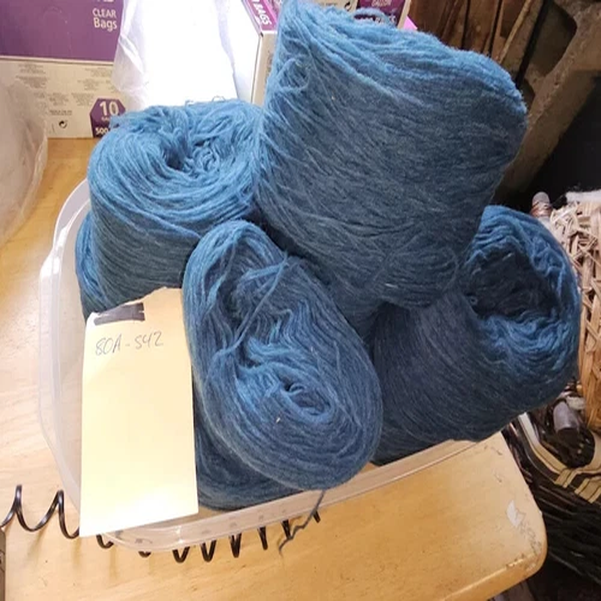 PENCIL ROVING Dark Blue One Pound Merino Wool