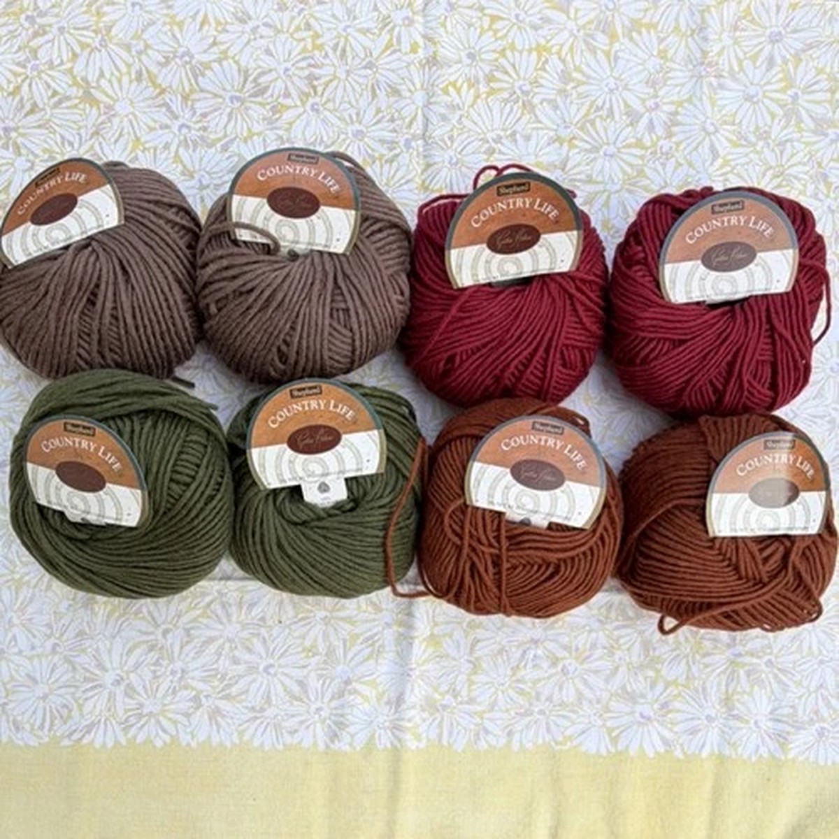 Shepherd Country Life by Cynthia Helene 100% Wool Yarn Lot of 8 Skeins