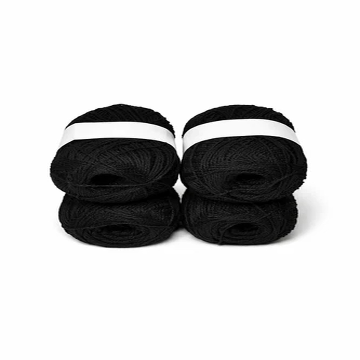 100% Wool Yarn 3 Ply 4 x 100g Skeins Black Colour Made in Lithuania