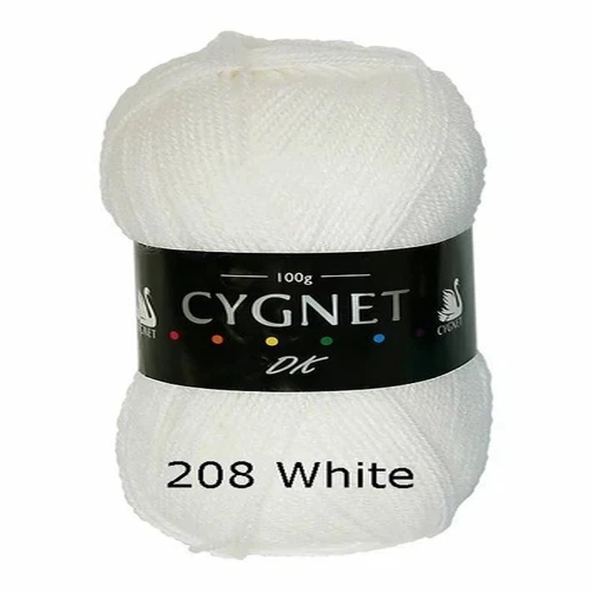 Cygnet DK Double Knitting 208 White 100g Wool Yarn