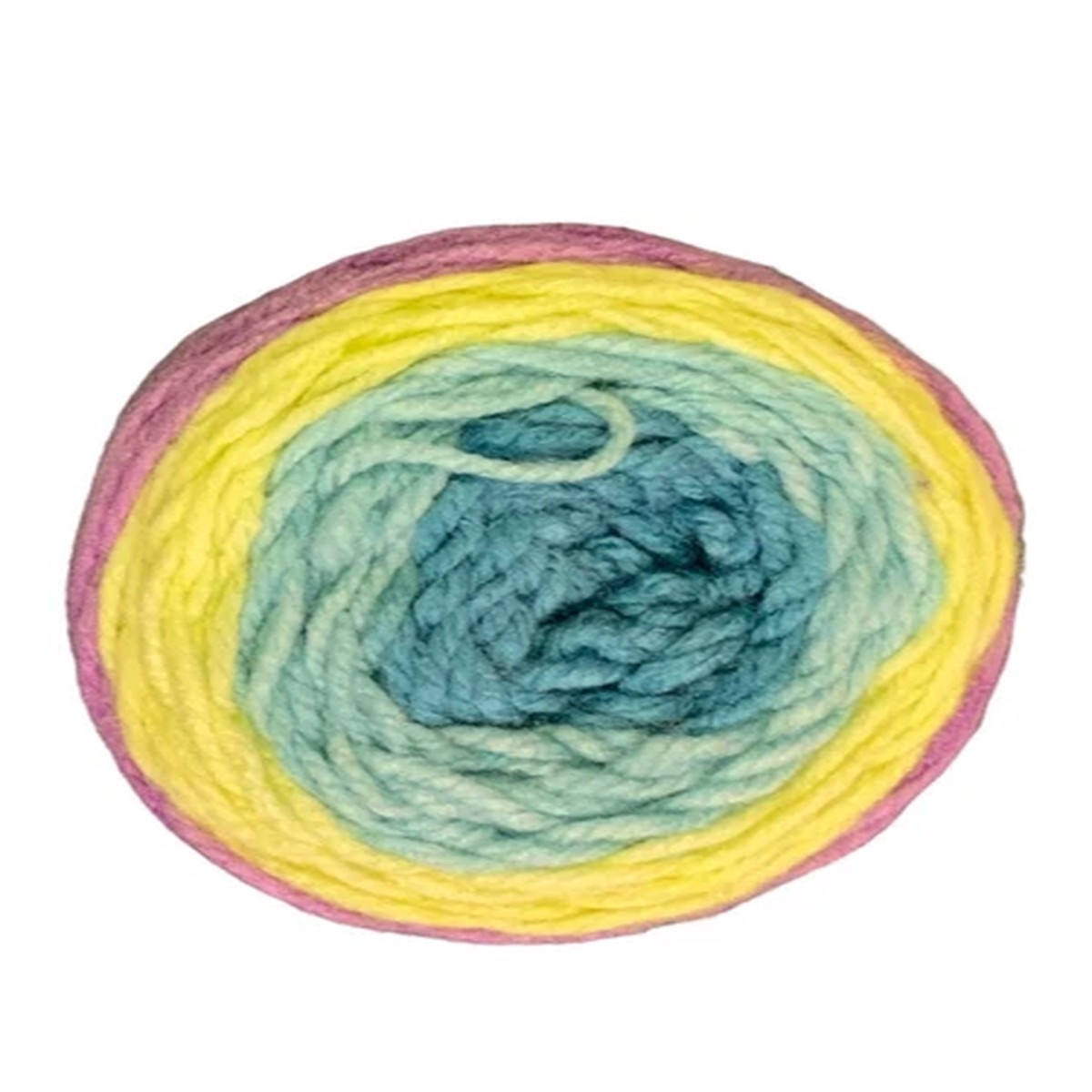 Purple/Yellow/Blue Variegated, Soft Blanket Knitting Craft Yarn, remnant