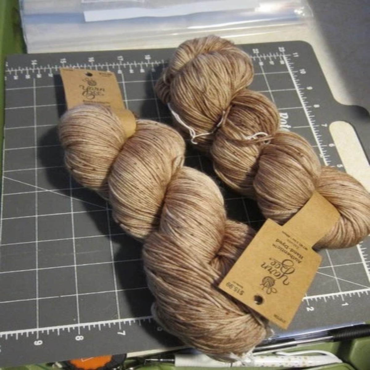 2 Hanks of Yarn Bee Authentic Hand Dyed Zahara 100 Grams Each Merino Wool
