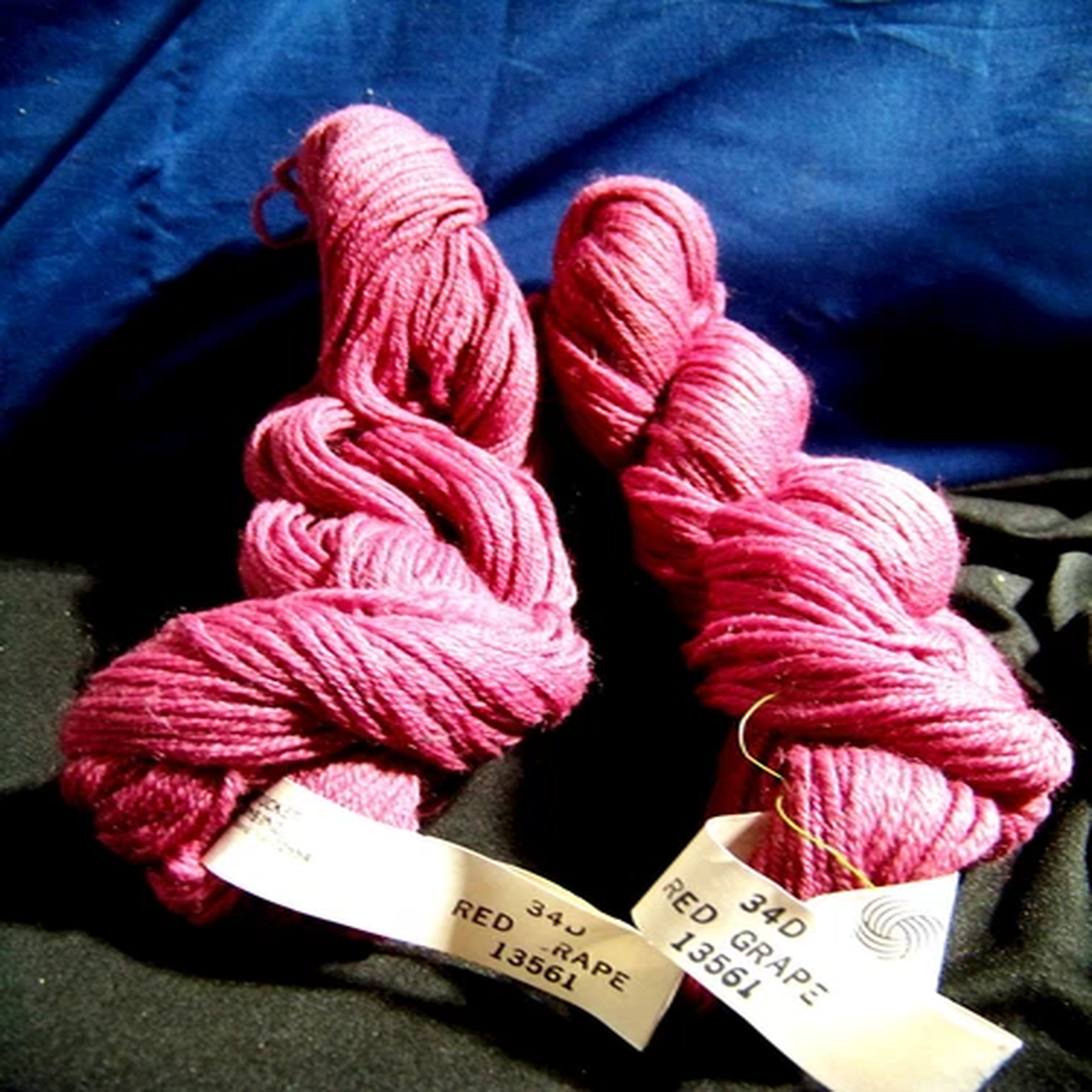 2 Skeins of Nantucket Twist Pure Virgin Wool - RED GRAPE