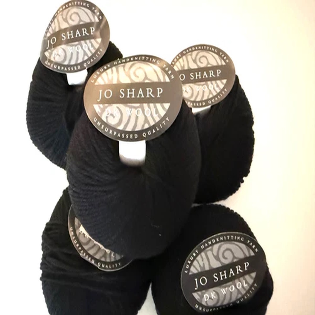 Jo Sharp DK Wool, 100% wool, 5 balls of 107 yards each in black color 302