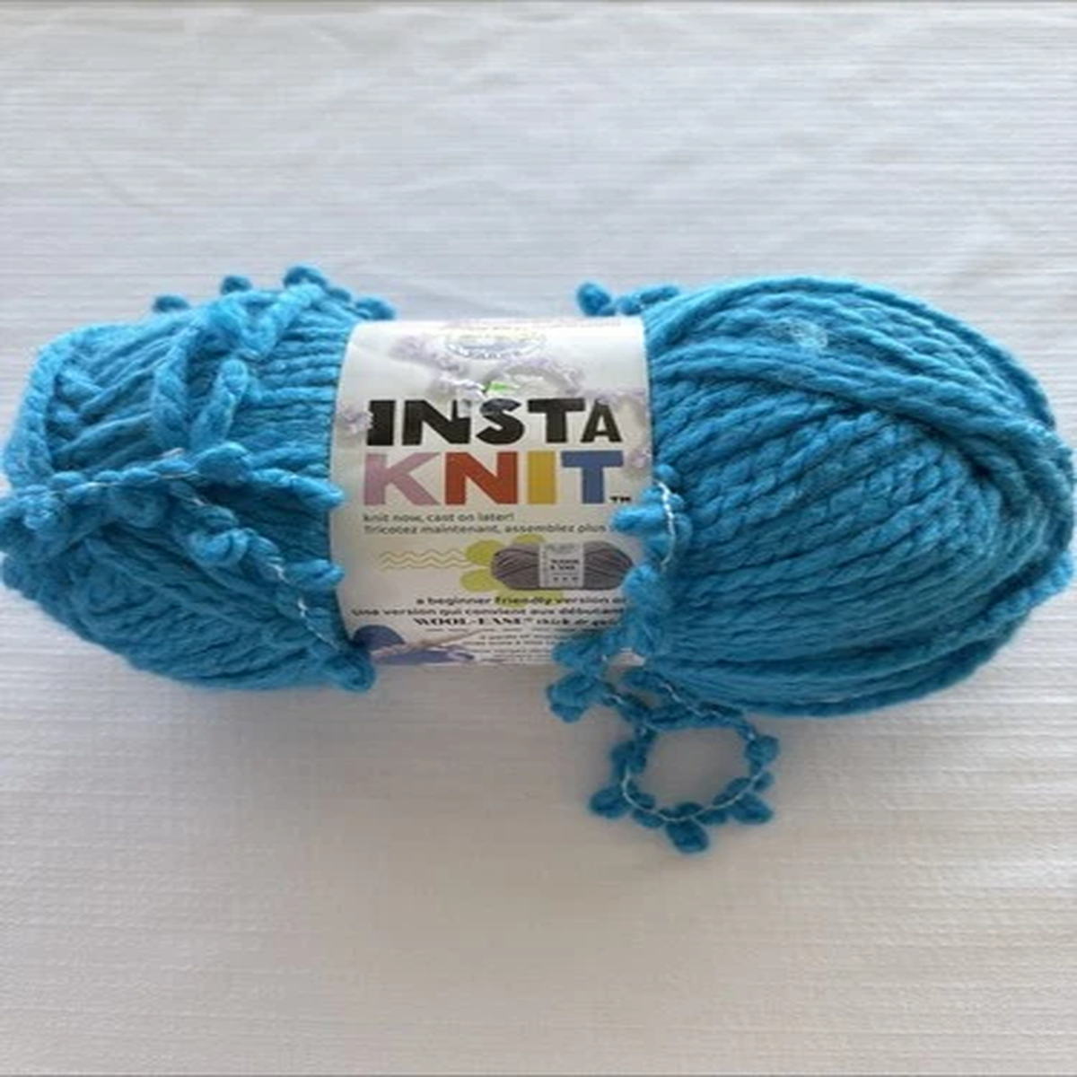 LION BRAND Insta Knit Beginner Friendly Skeins Blue WOOL EASE thick & quick