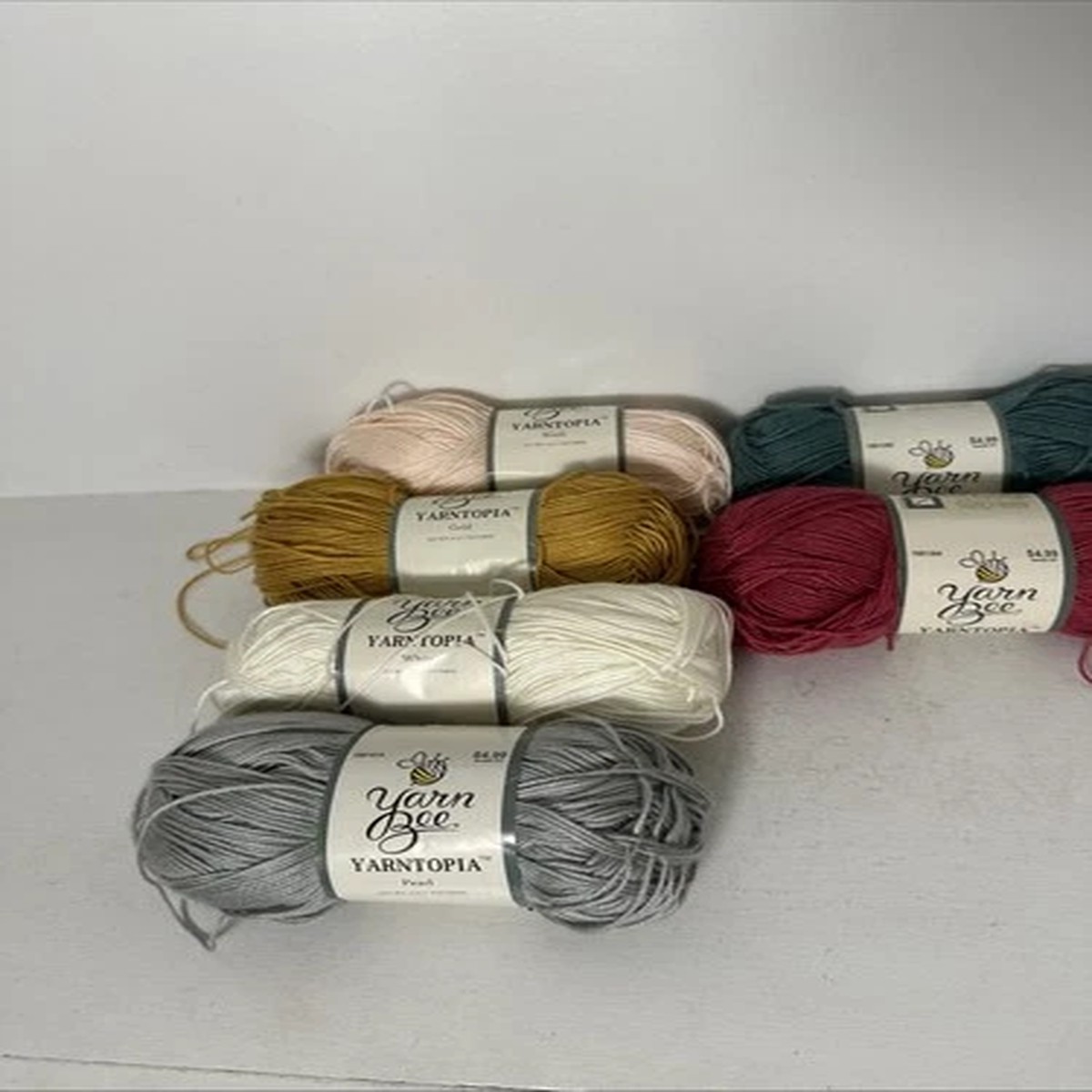 Lot Of 6Skeins Yarn Bee Yarntopia 100% 4 Oz Acrylic Multiple Colors