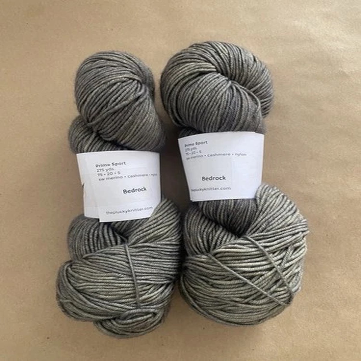 LOT ~ Plucky Knitter ~ Primo Sport ~ Merino Cashmere Nylon ~ 2 hanks