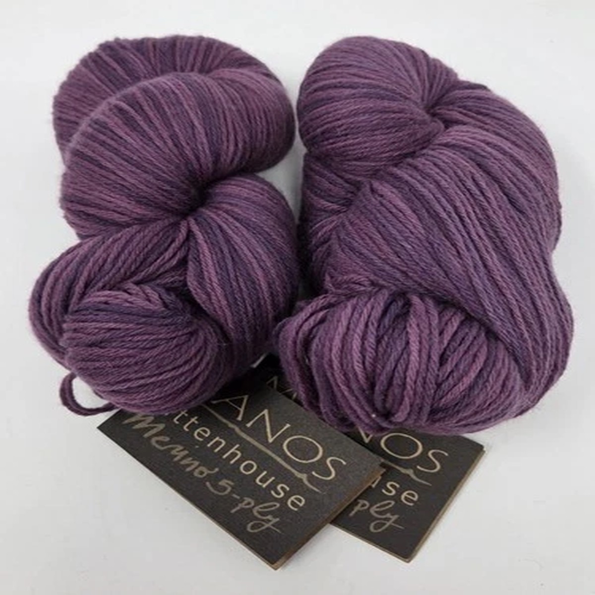 MANOS RITTENHOUSE MERINO 5-PLY YARN - COLOR 541 DEEP PURPLE (Lot of 2) NWT/DISC