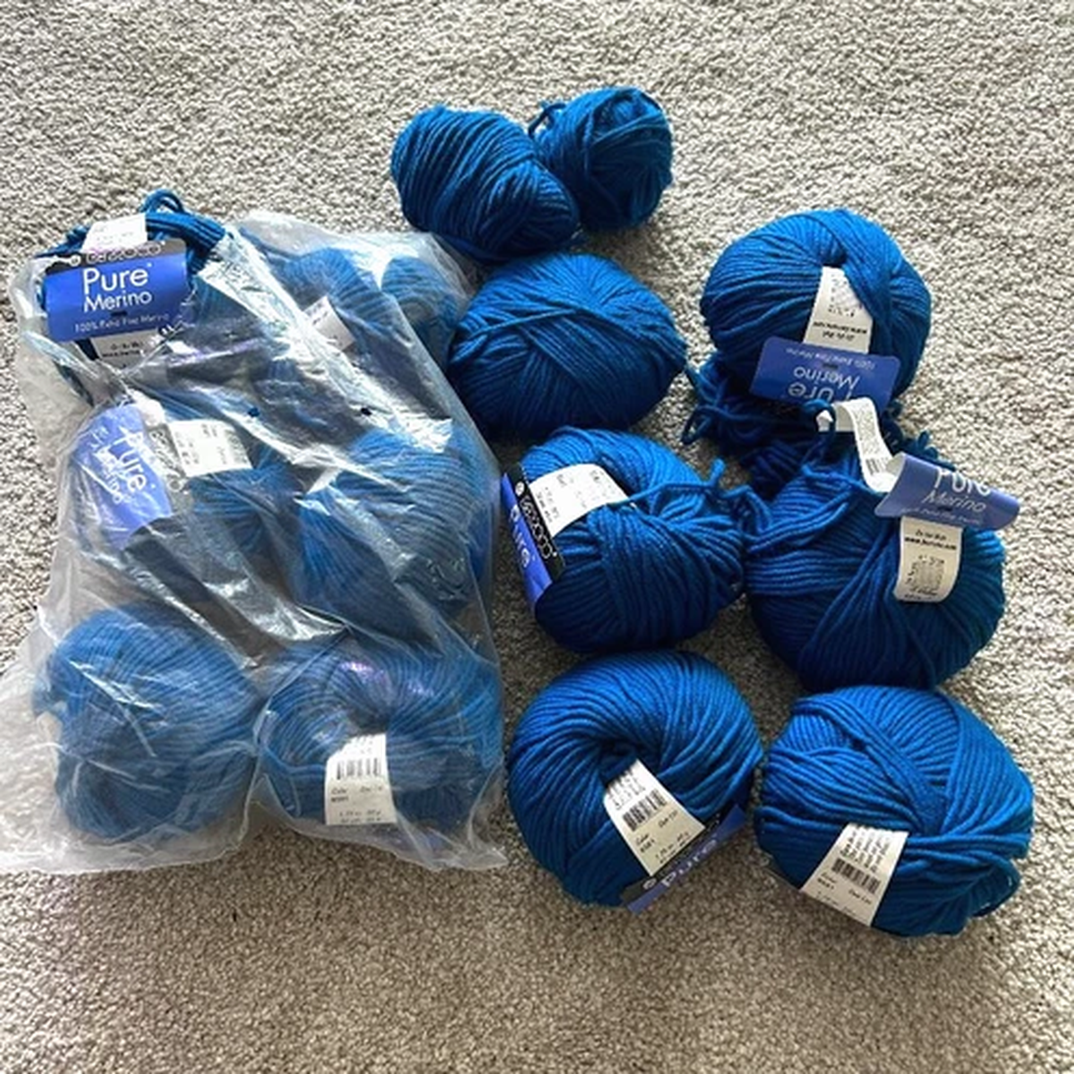 NWT 11 Berroco Pure Merino Yarn Skeins Color 8581 Teal Worsted Fine Merino 50g