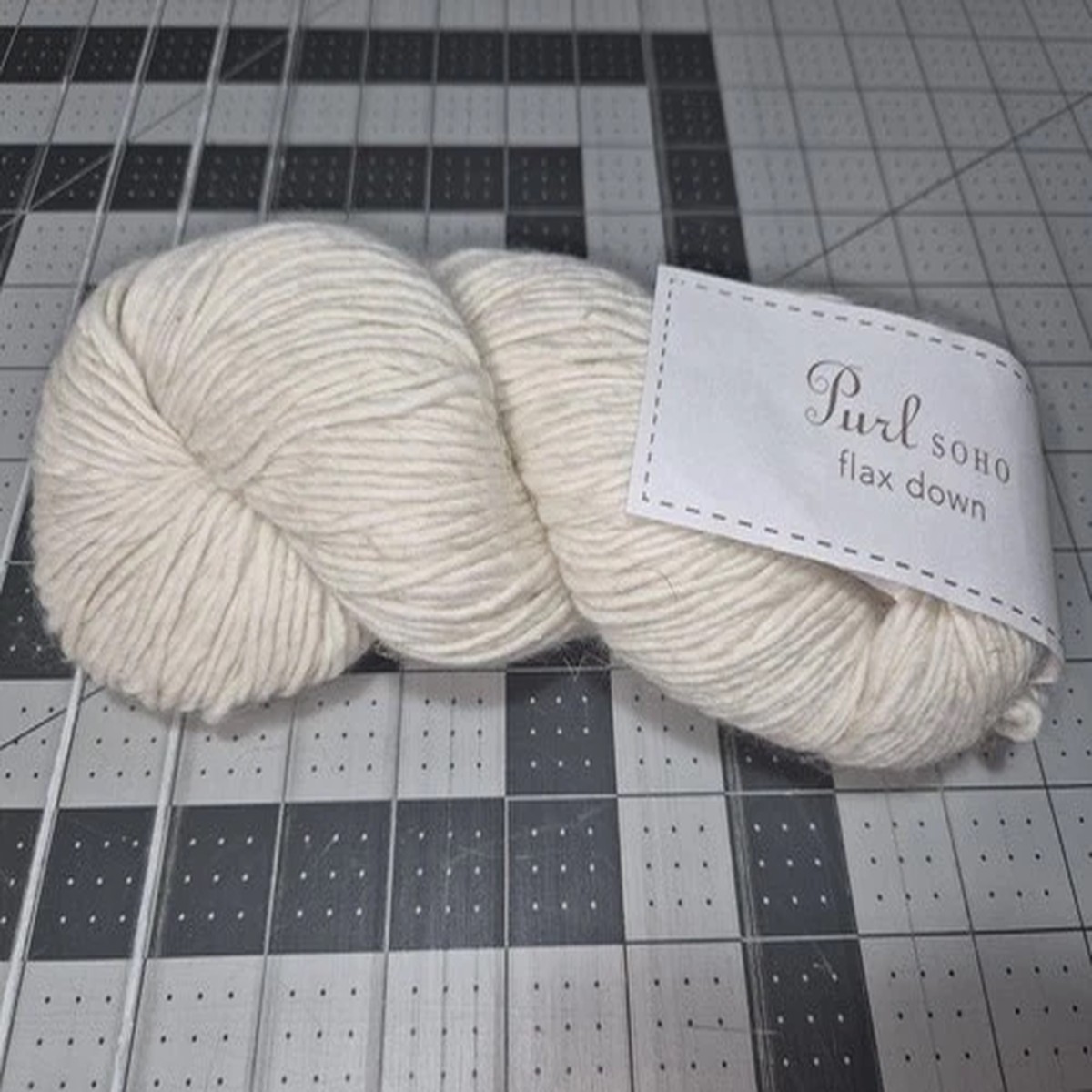 Purl Soho Flax Down Worsted Weight Yarn Alpaca Merino Linen Heirloom White