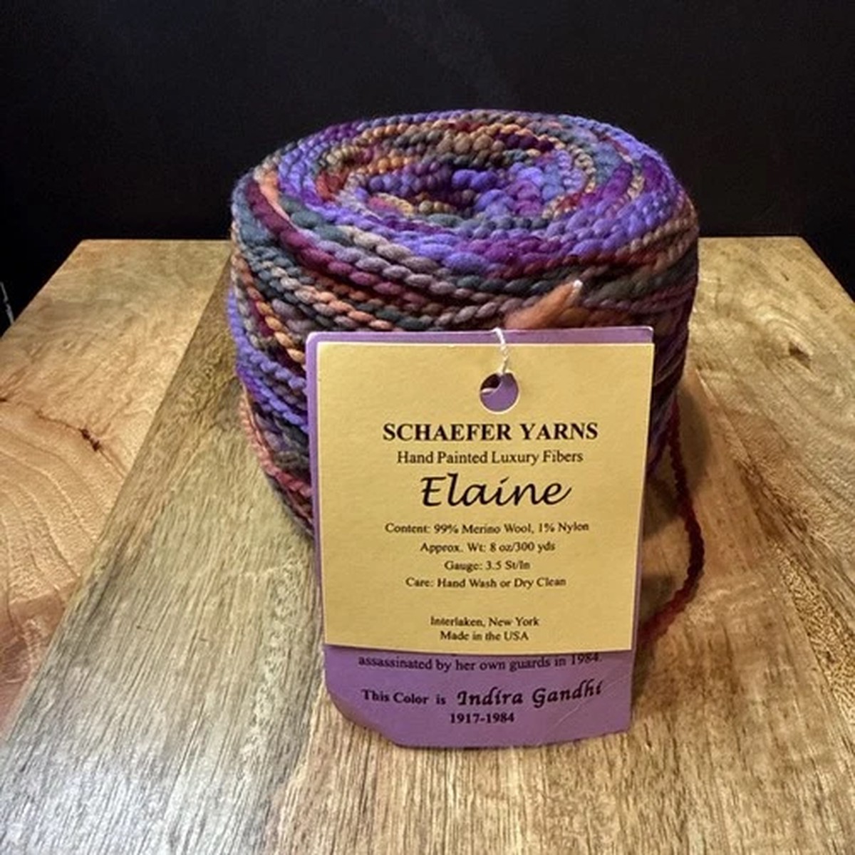 Schaefer Yarns Elaine Yarn Merino Wool/Nylon)Hand Painted 7.6oz Purple Green
