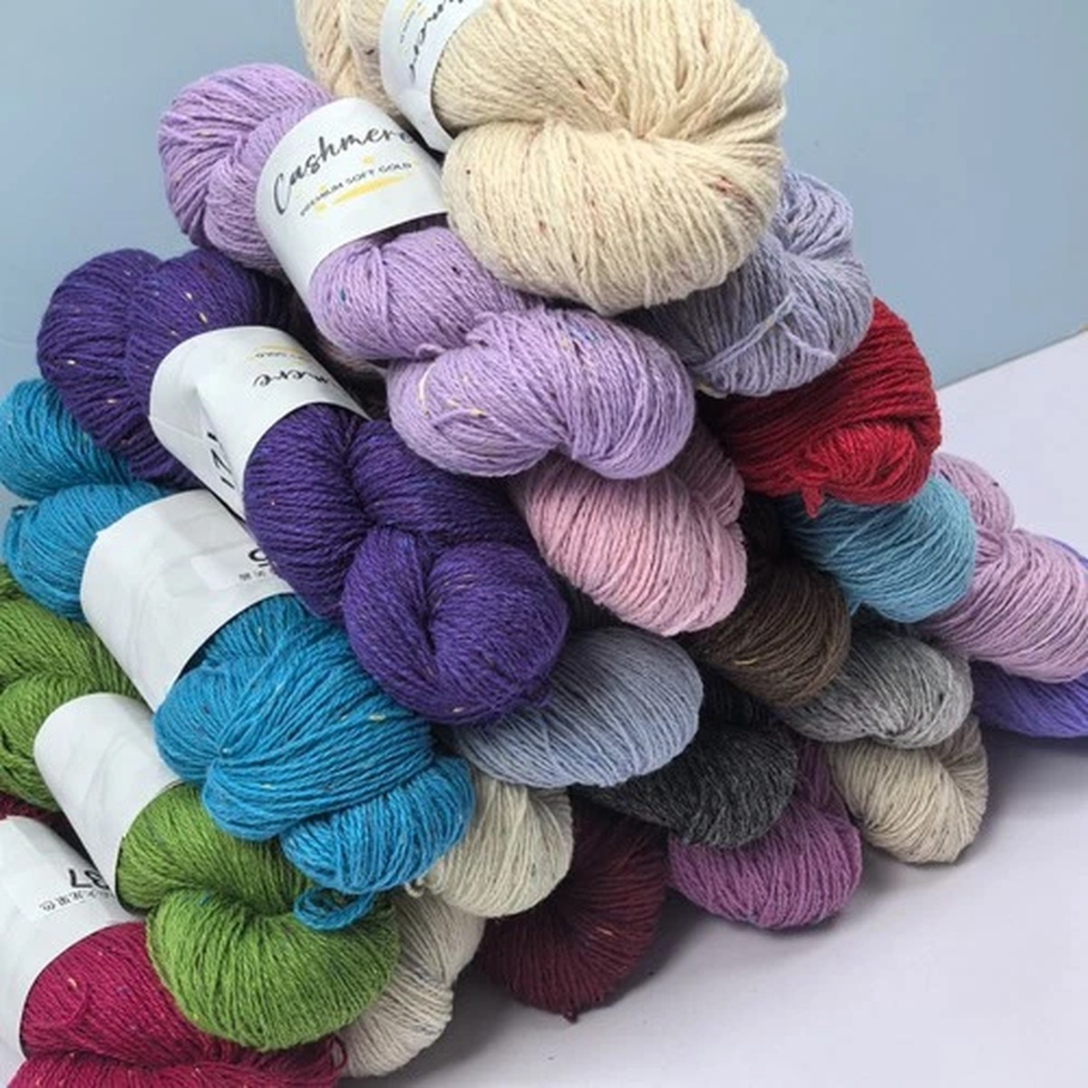 Italian Color Dot Pure Wool Yarn | 100% Wool, Soft Against Skin & Warm