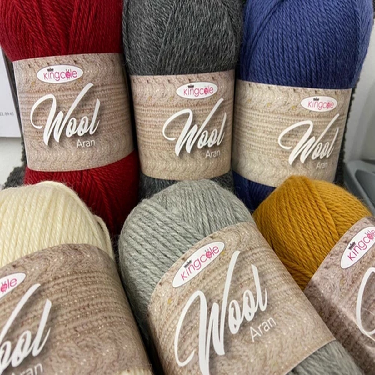 King Cole Aran 100% Superwash Wool Yarn by 100g Ball Various Colours
