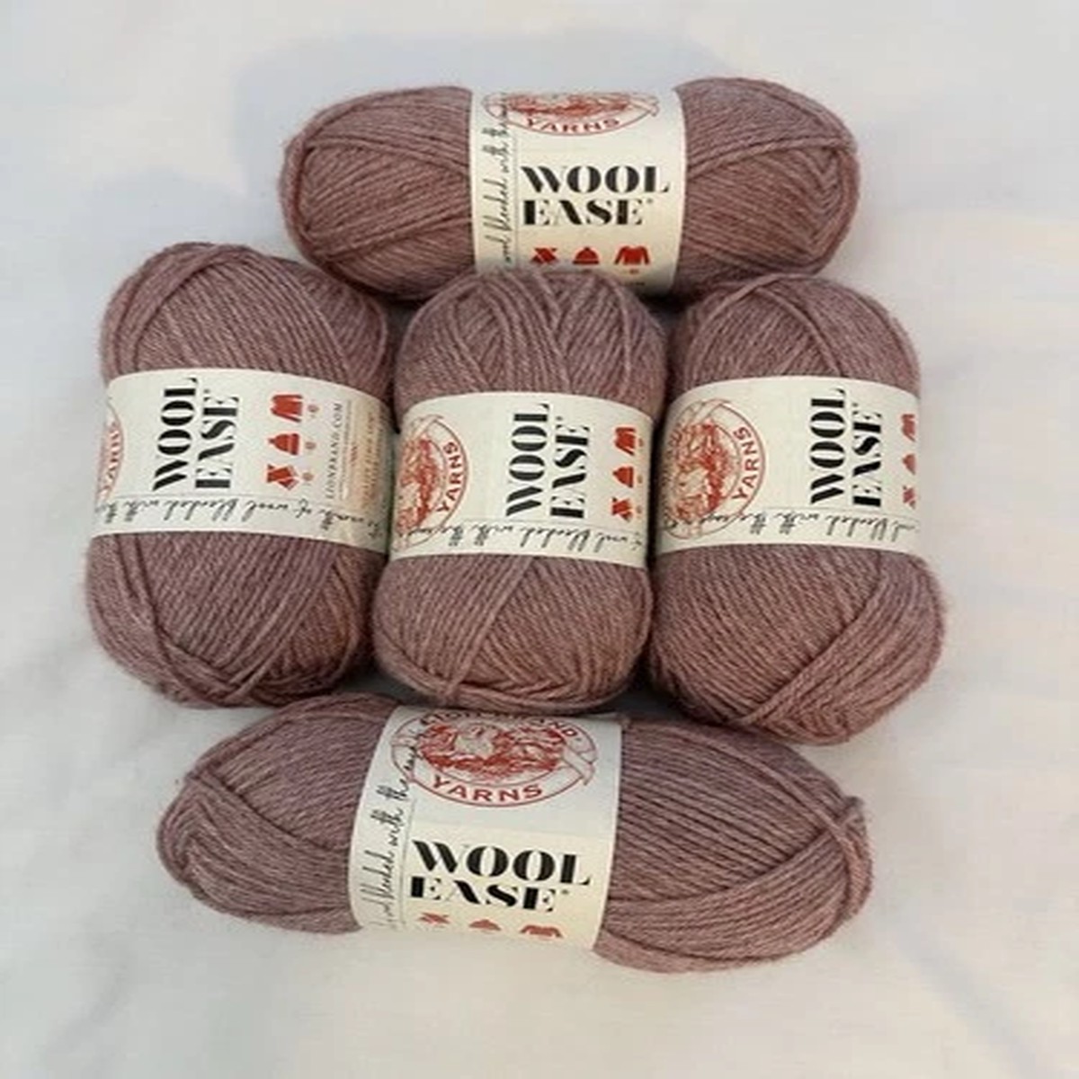 Lion Brand Yarns Lot Of 5