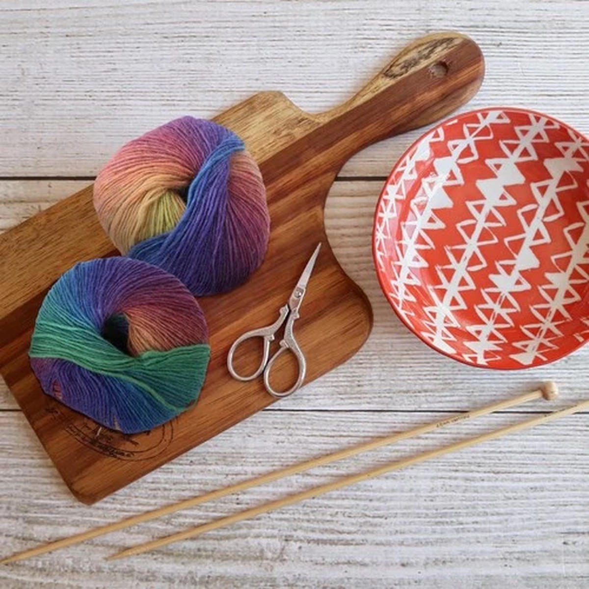 2 Roll Hand Crochet Yarn for Beginner Crocheting Colorful Wool Knitting