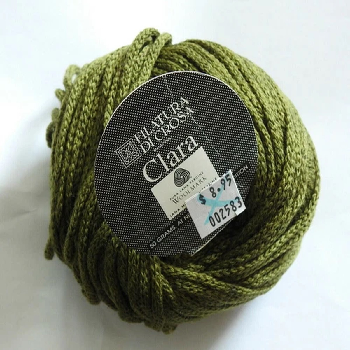 FILATURA DI CROSA CLARA 100% Merino Extra Fine Wool Color 13 olive green Italy
