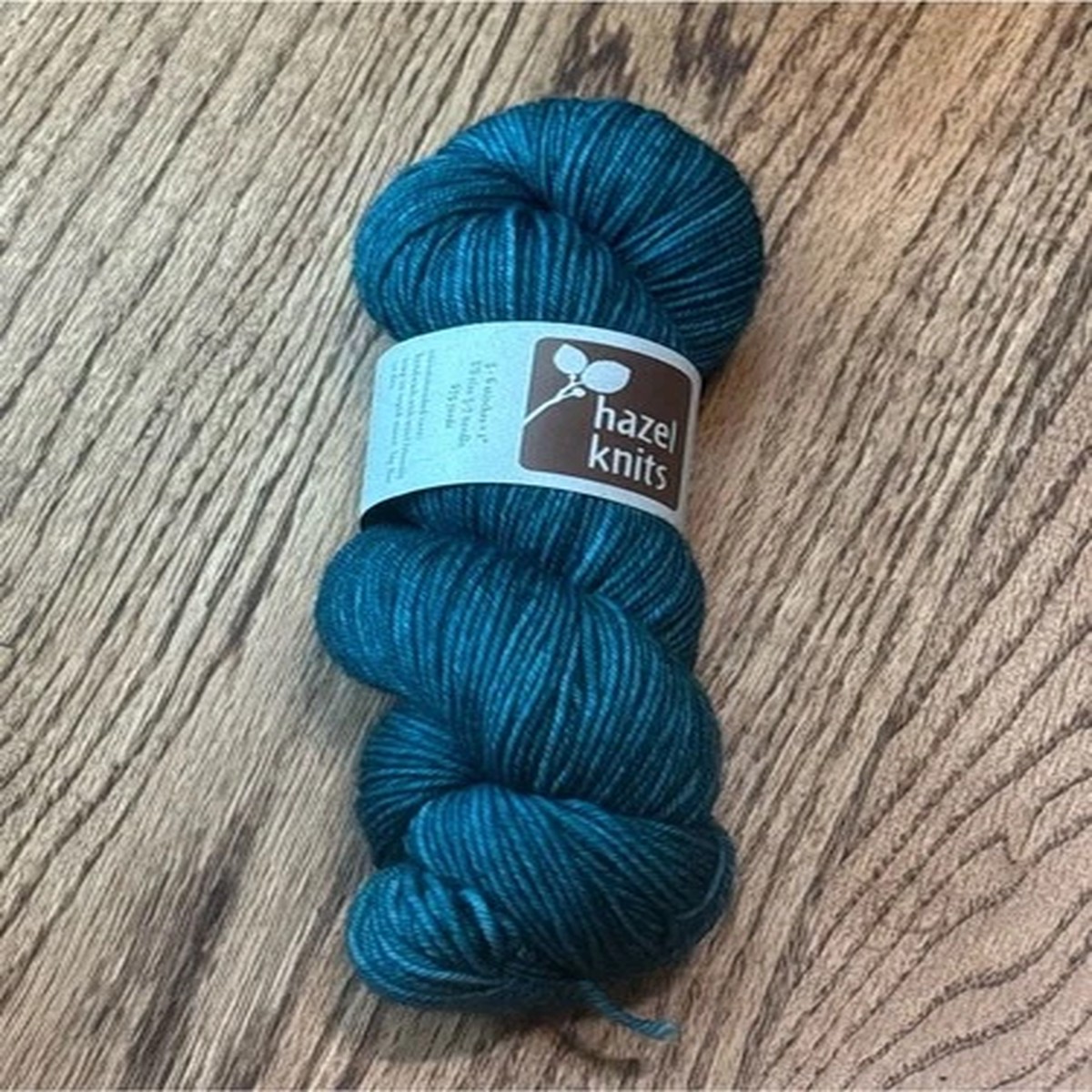 Hazel Knits Hand-Dyed Yarn Tonal Teal Lively DK Weight Aquarius Wool Nylon NWT