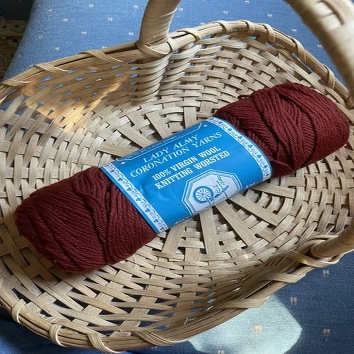 Lady Almy Coronation Yarns- 100% Virgin Wool Knitting Worsted- 1 Skein- Rust