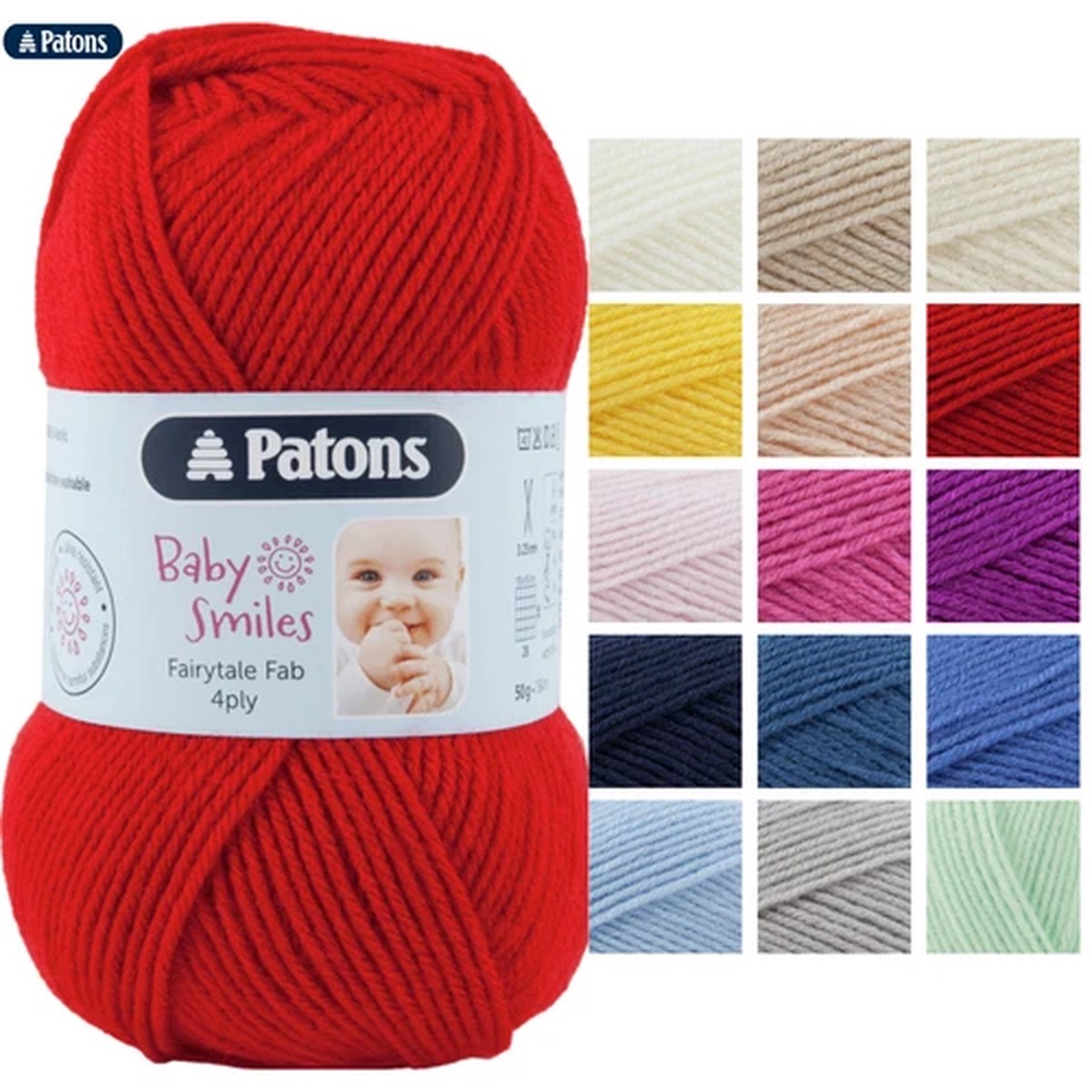 Patons Baby Smiles Fairytale Fab 4 Ply Wool 50g - Knitting Yarn - All Colours