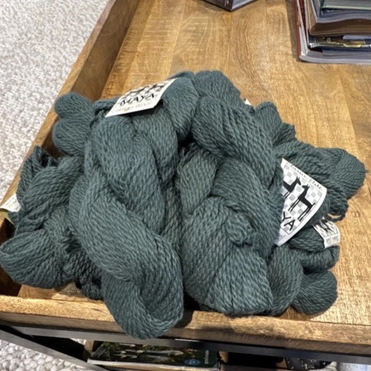 15 Skeins/Teal Green Classic Elite Maya Llama Wool Yarn Skein Lot Worsted Weight