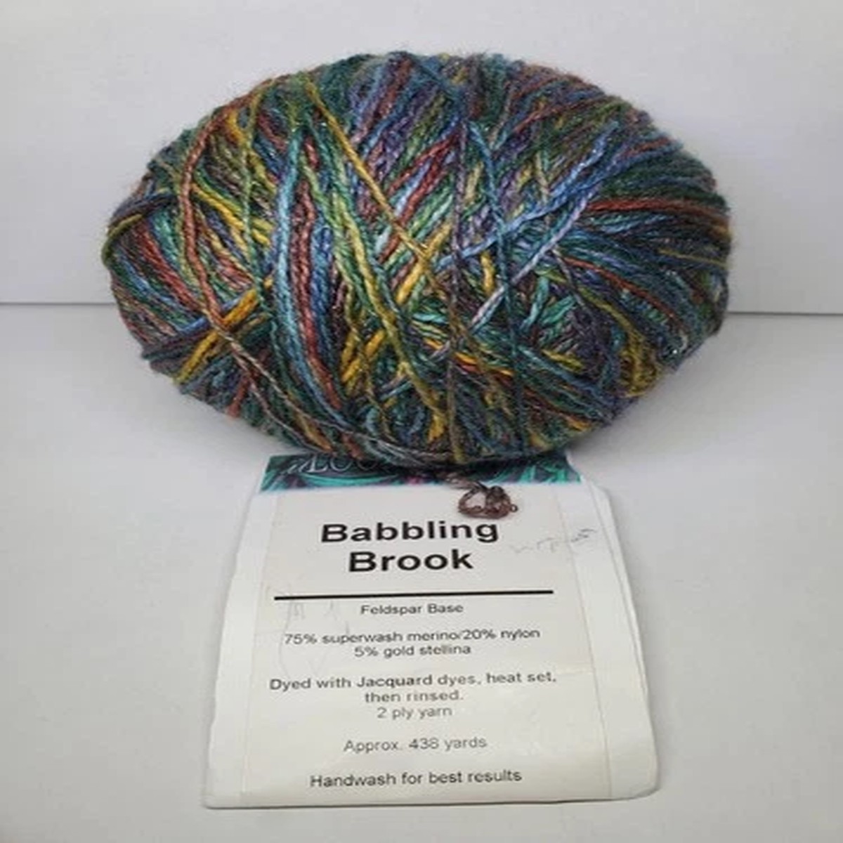 iLOOMinated Yarns Babbling Brook Feldspar 2 Ply Multicolor Yarn Ball Merino Nyl