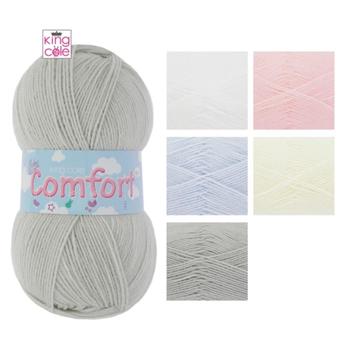 King Cole Comfort 4Ply 100g Knitting Yarn Wool Crochet Acrylic/Nylon