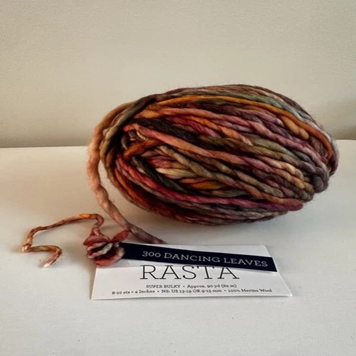 RASTA- Super Bulky Malabrigo Yarn- Kettle Dyed -Merino, Soft, 300 Dancing Leaves