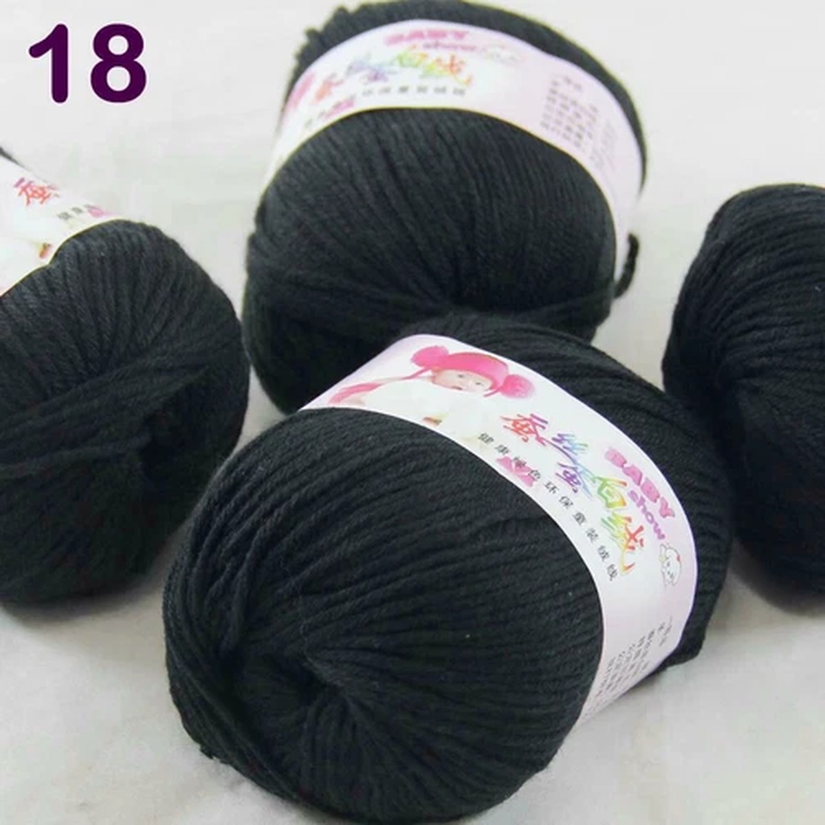 Sale 4 Skeinsx50g Cashmere Silk Wool Children Hand Knit Blankets Crochet Yarn 18