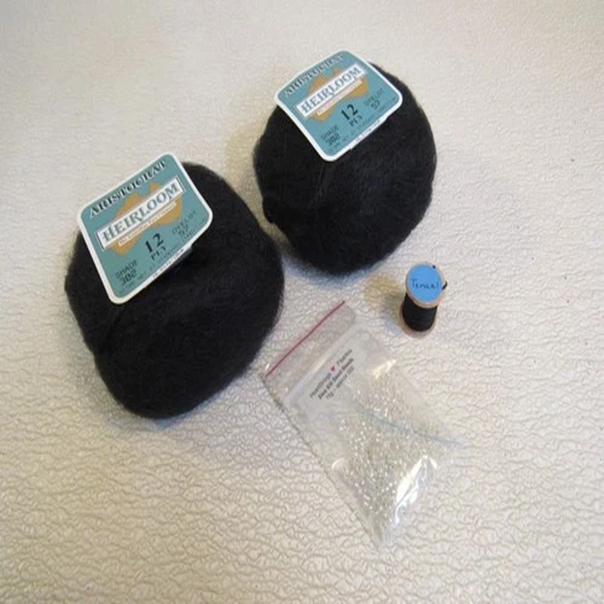 Heirloom Yarns Aristocrat Fuzzy Yarn Black 50% Mohair 50% Wool
