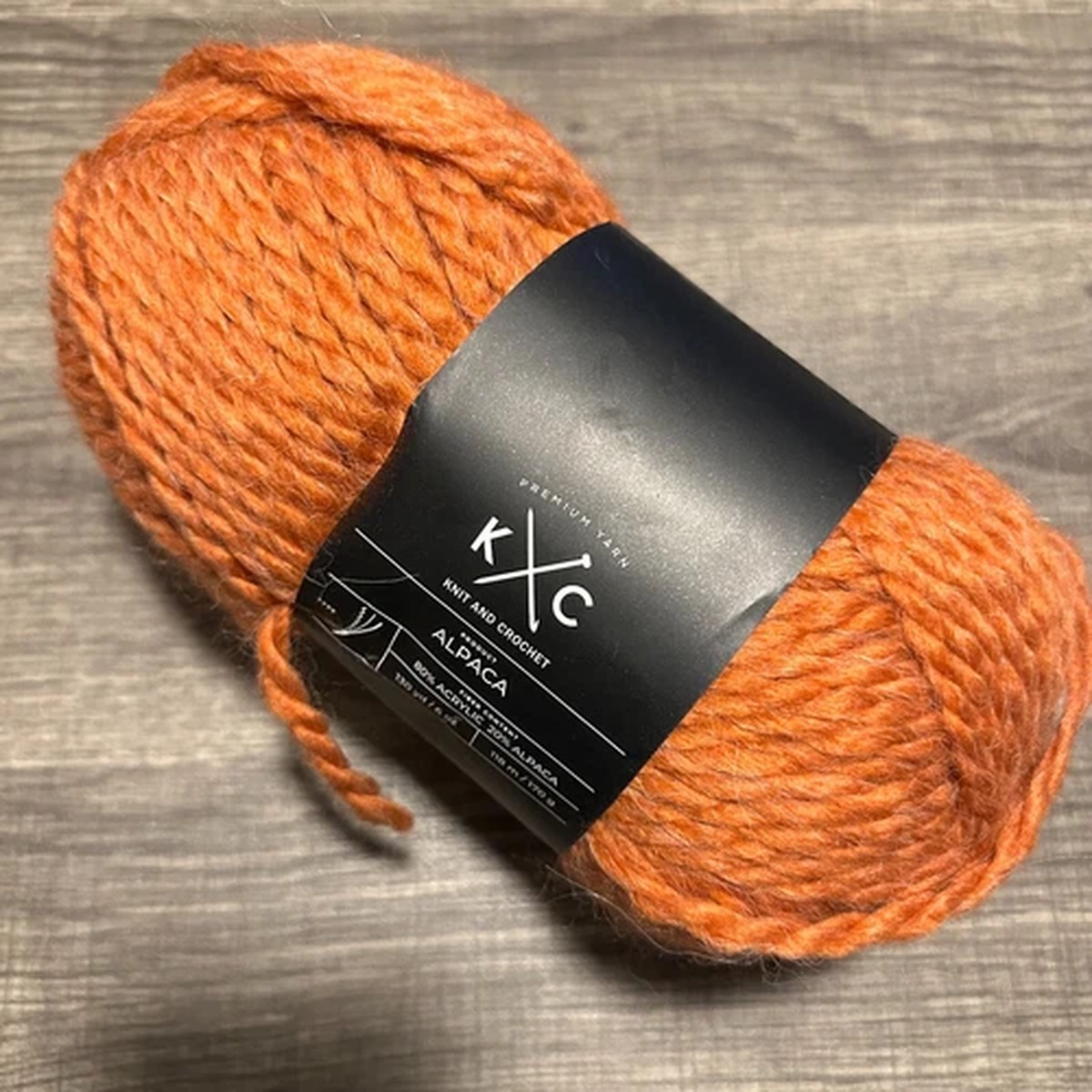 K+C (was Buttercream brand prior) Alpaca Yarn - Pumpkin - FREE US Shipping