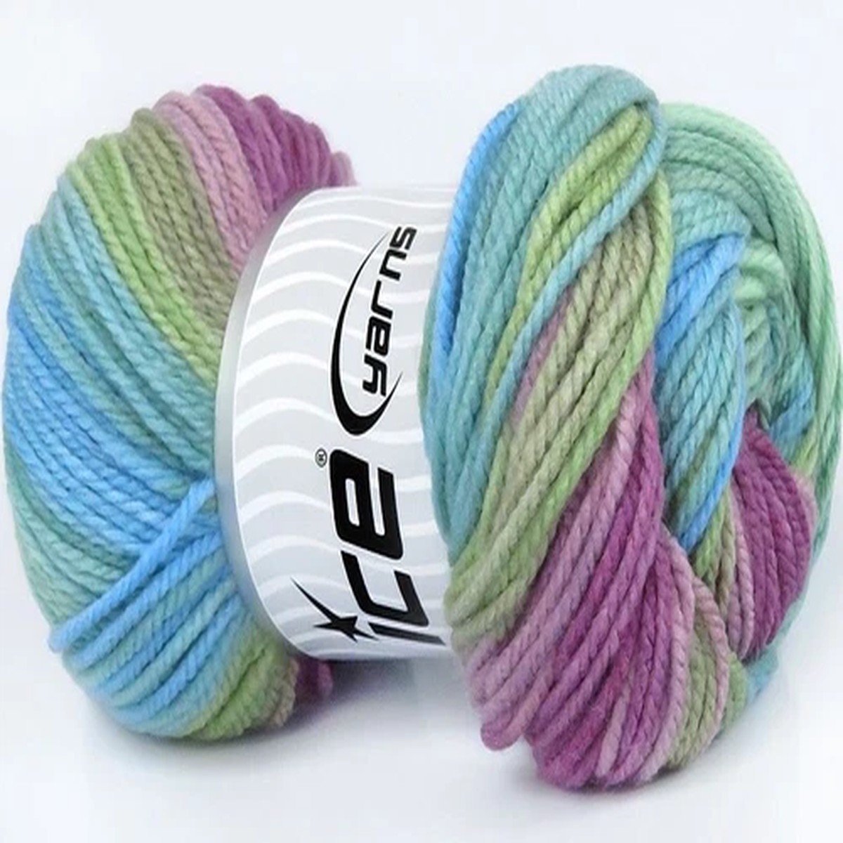 Magic Worsted 77640 Green Blue Grape Ice Yarns Multicolor Striping Acr 100g 202y