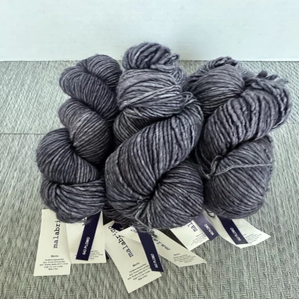MALABRIGO MECHA Yarn ~ Color#043-Plomo ~ 130yds/100g ~ 100% SW Merino
