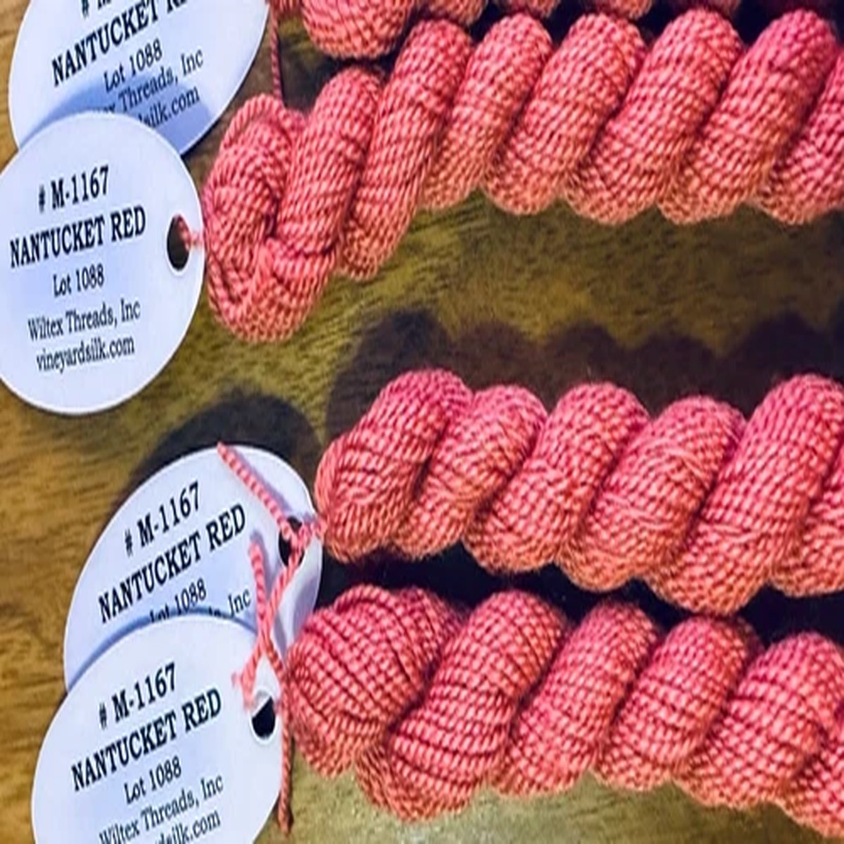 Vineyard Silk 100% Merino wool M-1167 Nantucket Red dye lot 1088 3 skeins JJ