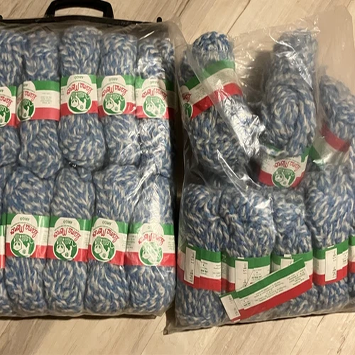 2 10-Pack Lana Moro ARGO 100% Wool Yarn Skein Striped Crochet Knitting - NEW nos