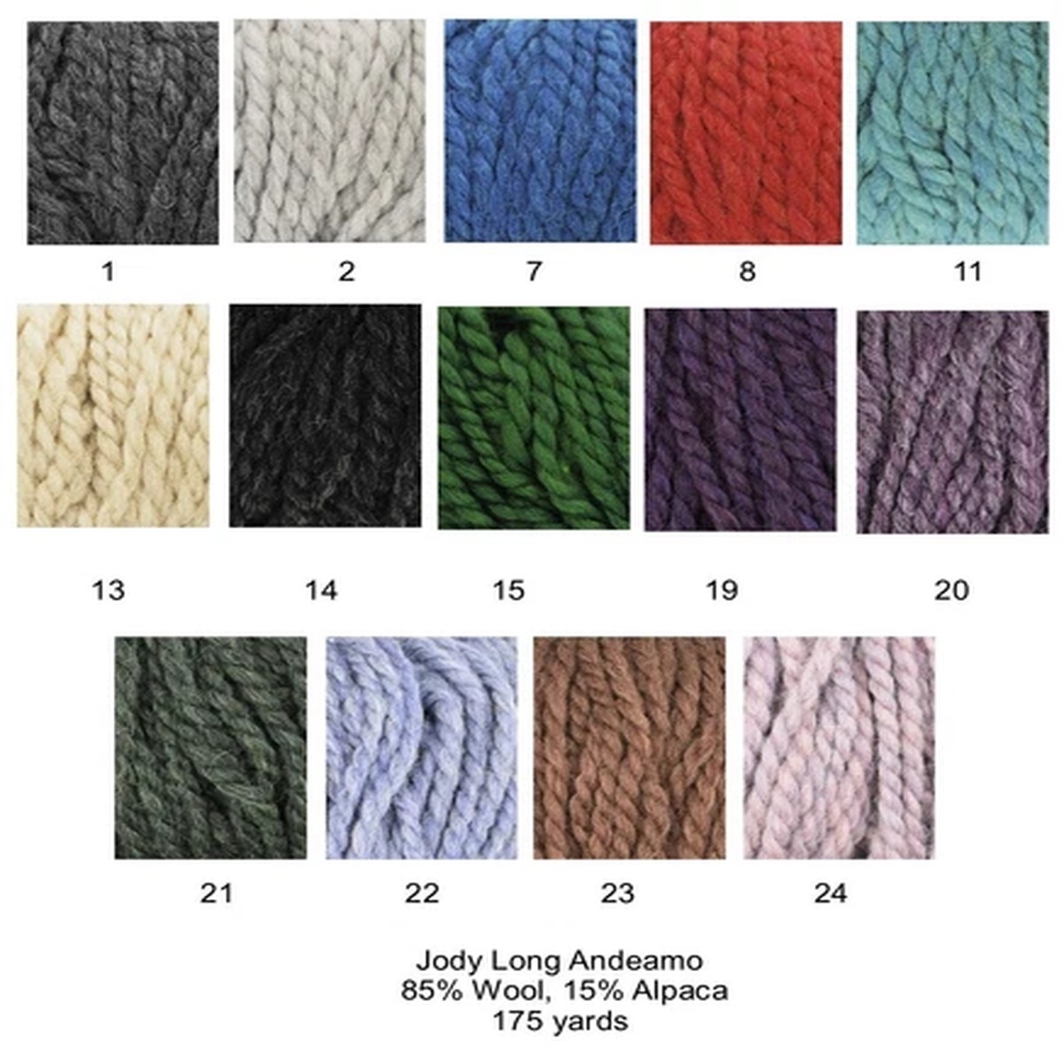 Clearance: Andeamo Yarn from Jody Long: 11 Colors