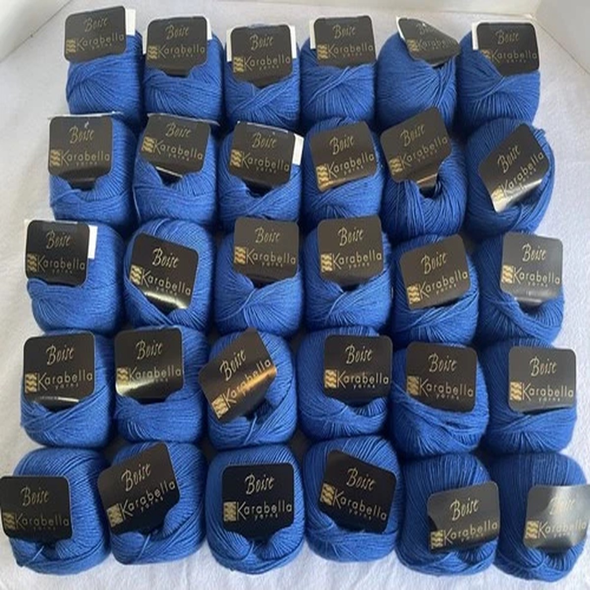 Karabella Boise yarn - LOT of 3 - 50% Cashmere 50% Superfine Merino - Blue