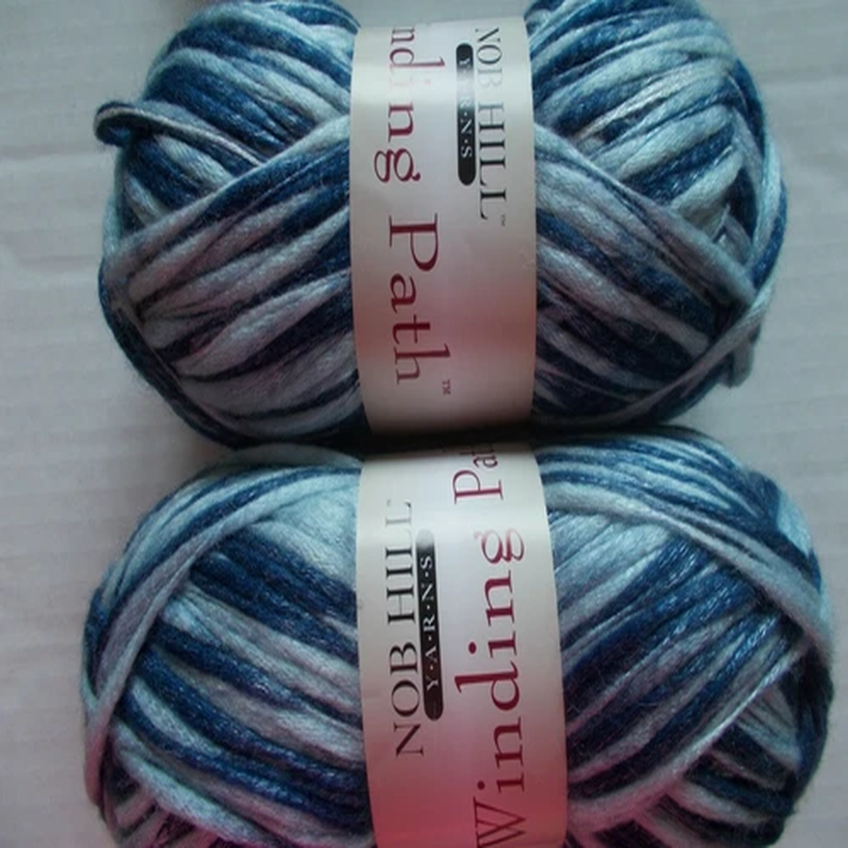 Nob Hill Winding Path textured yarn, Spring Water, lot of 2 (169 yds ea)