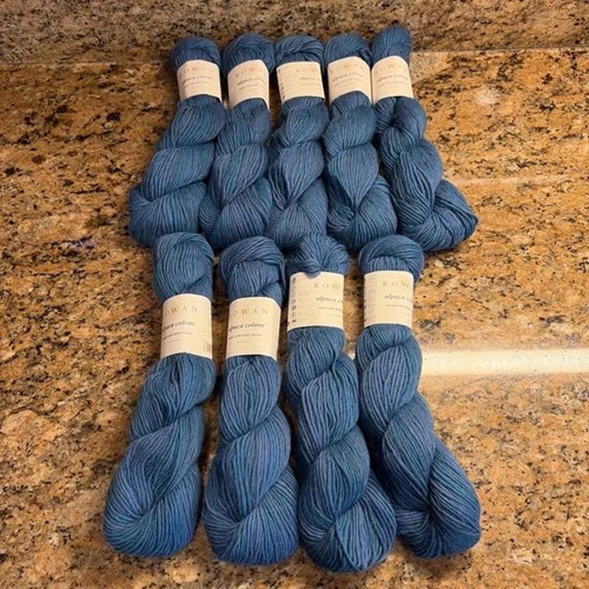 Rowan Alpaca Colour Baby Alpaca Yarn, 9 Hanks, 50g Shade Name Agate NWT