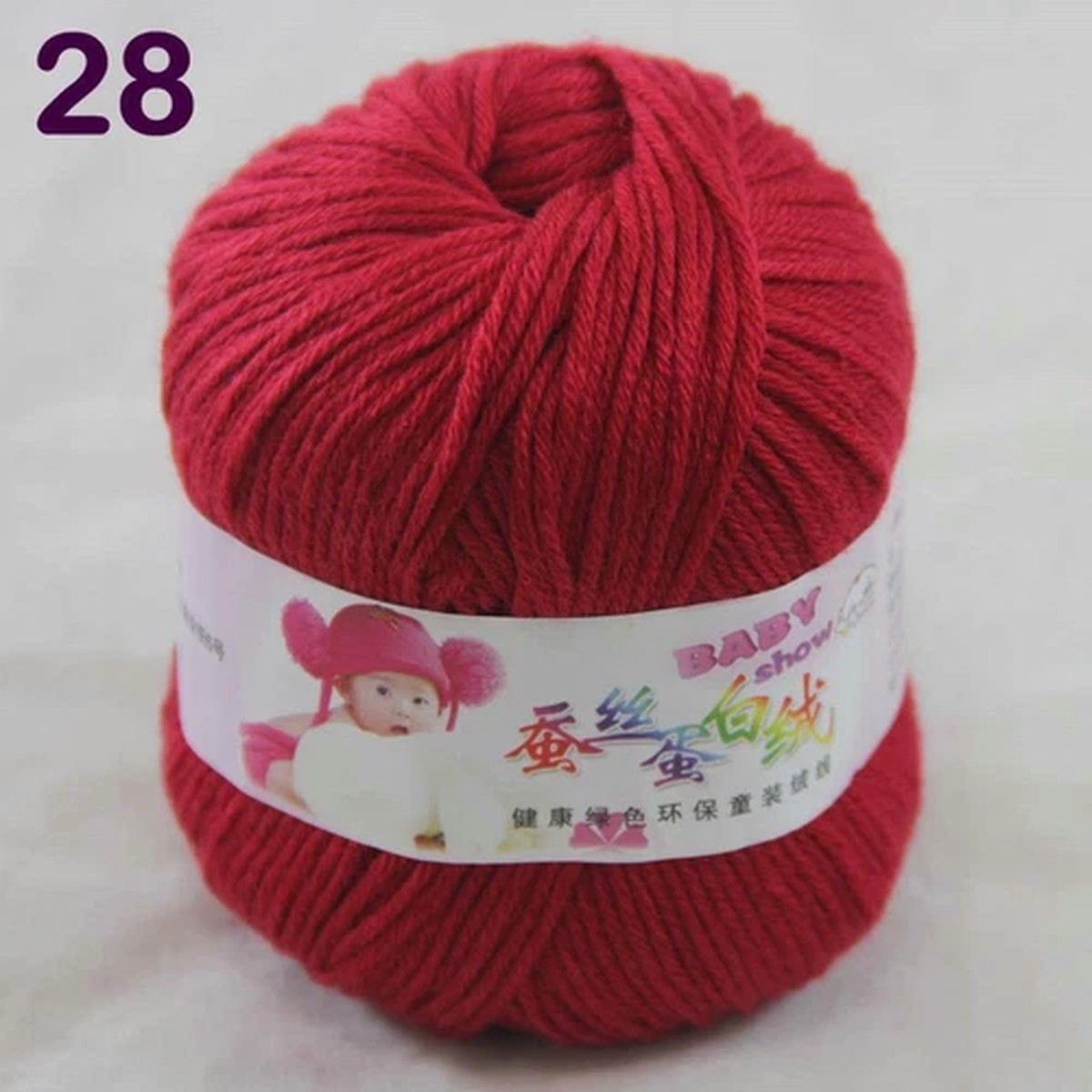 Sale New 1ballx50g Soft Cashmere Silk Velvet Baby Children Hand Knitting Yarn 28