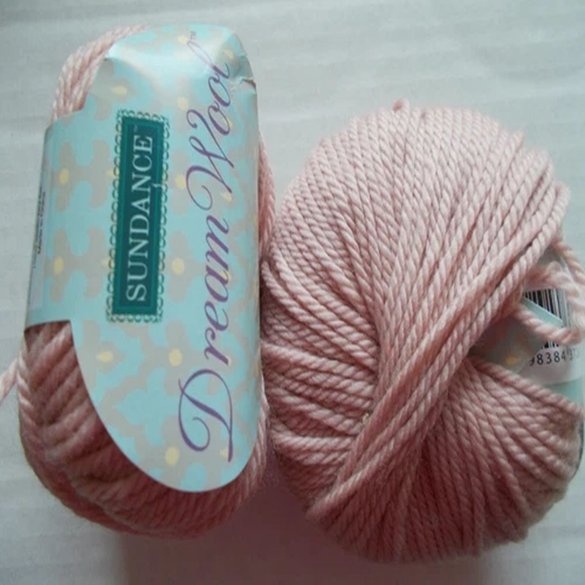 Sundance Dream Wool yarn, 100% wool, Strawberry Cream, lot of 2 (82 yds each)
