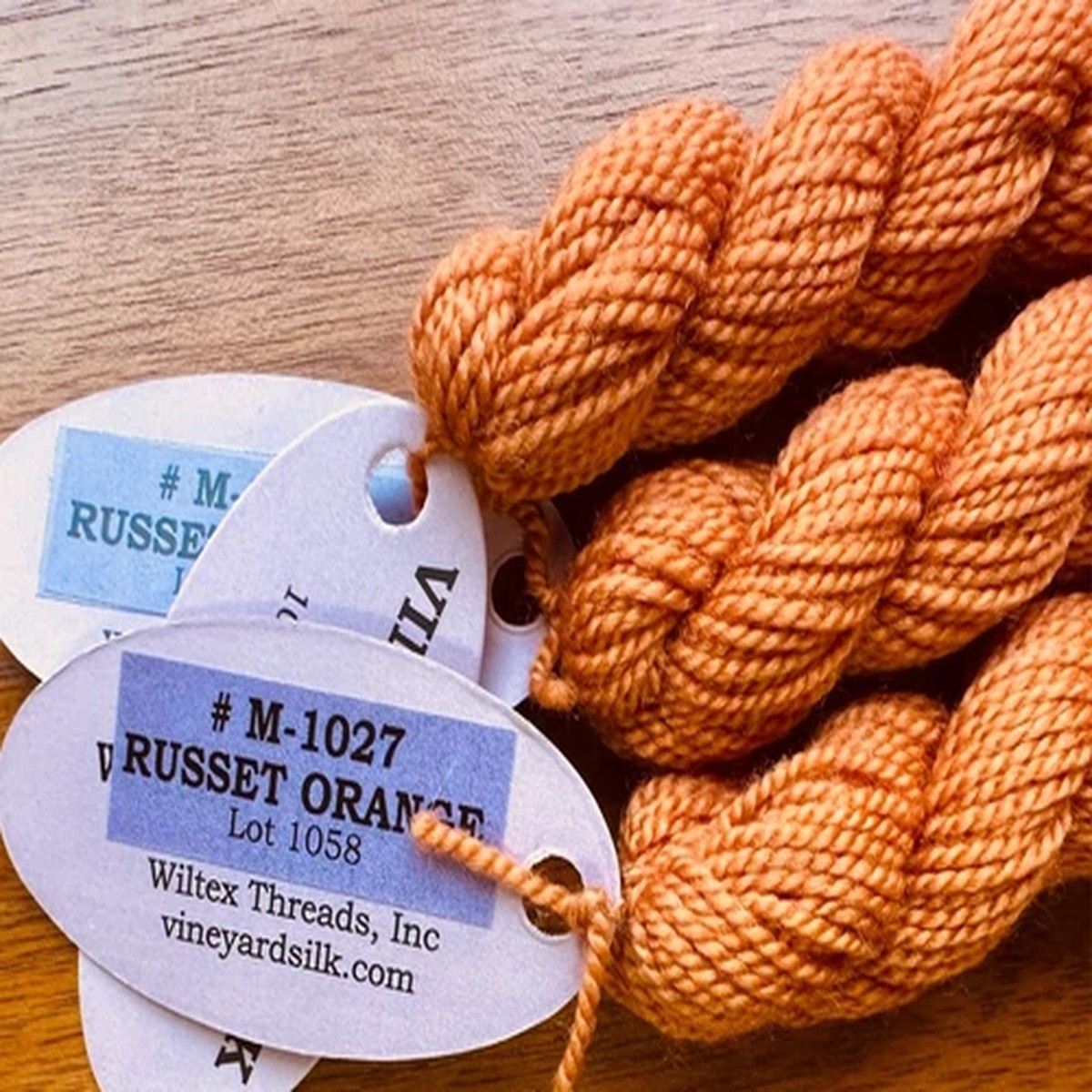 Vineyard Silk 100% Merino wool Russet Orange M-1027 DYE LOT 1058 set of 3 ZZ